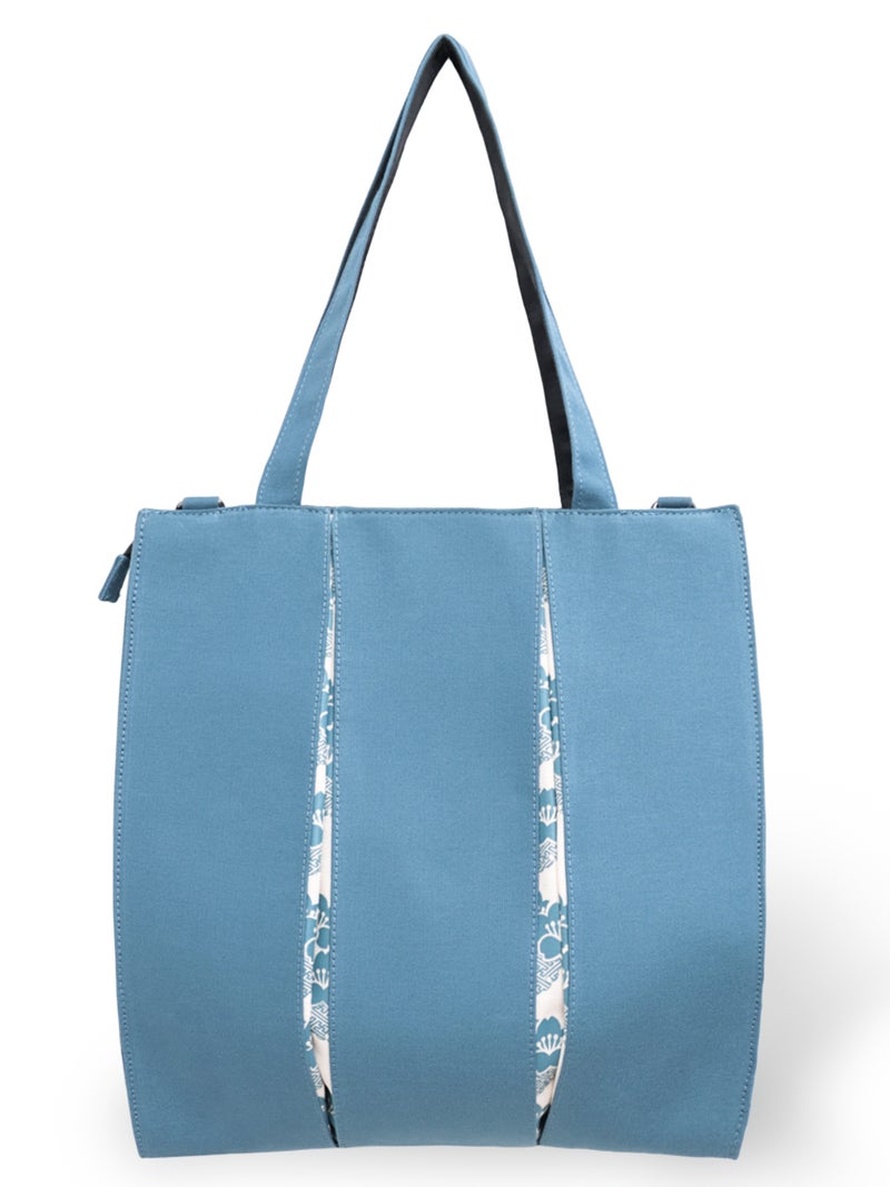 【雅結】桜刺繍 和生地切り替え2WAYタックトートバッグ