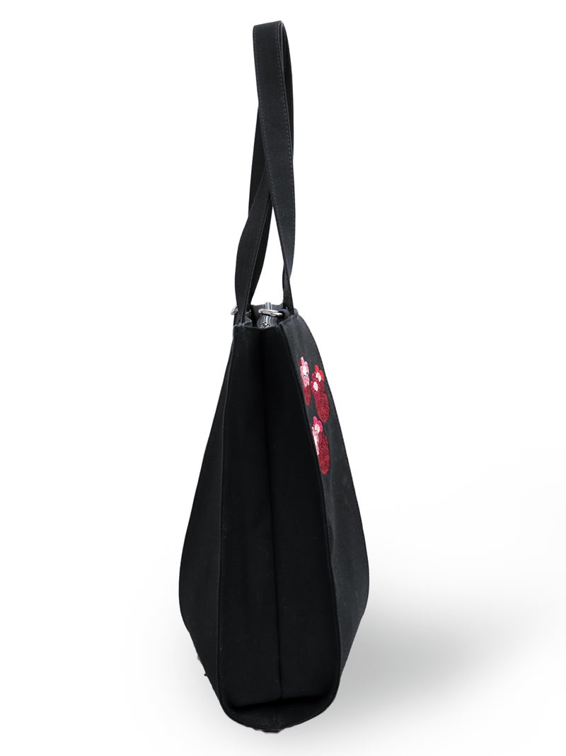 【雅結】桜刺繍 和生地切り替え2WAYタックトートバッグ