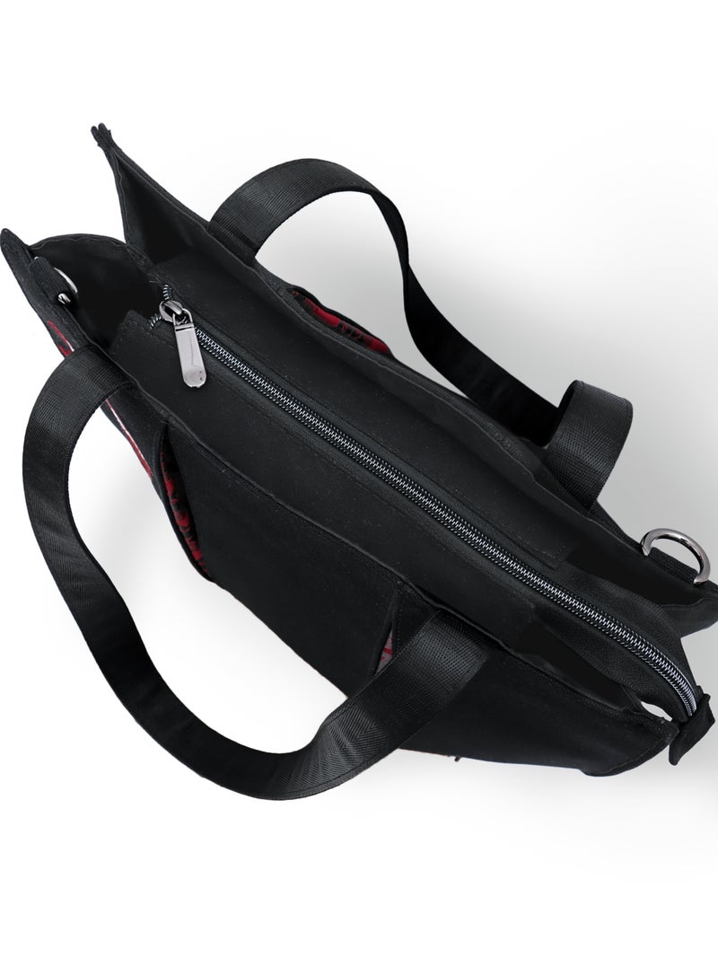 【雅結】桜刺繍 和生地切り替え2WAYタックトートバッグ