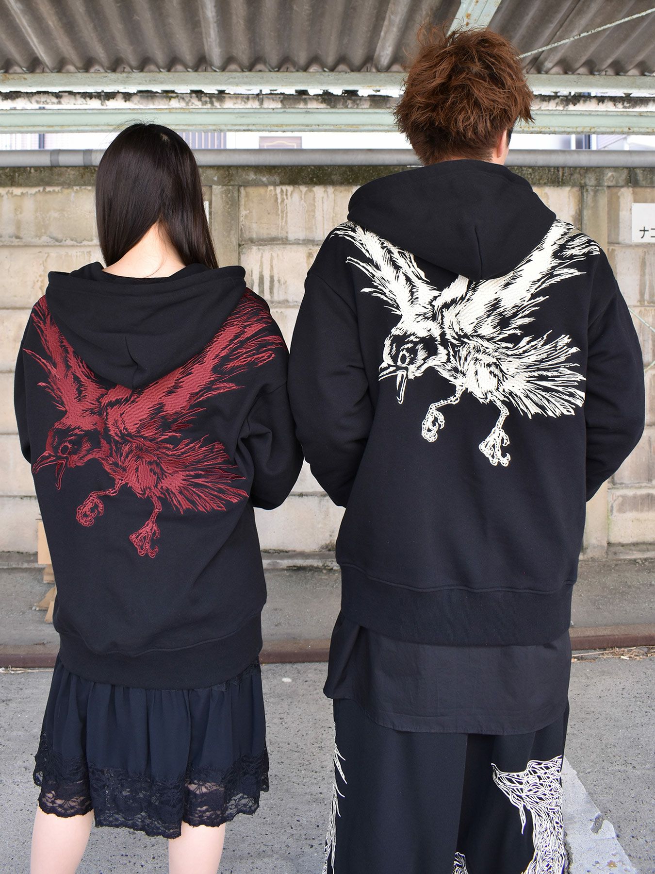 DAKU】“CROW”総刺繍ZIPパーカー | 流儀圧搾 ONLINE SHOP【流儀圧搾