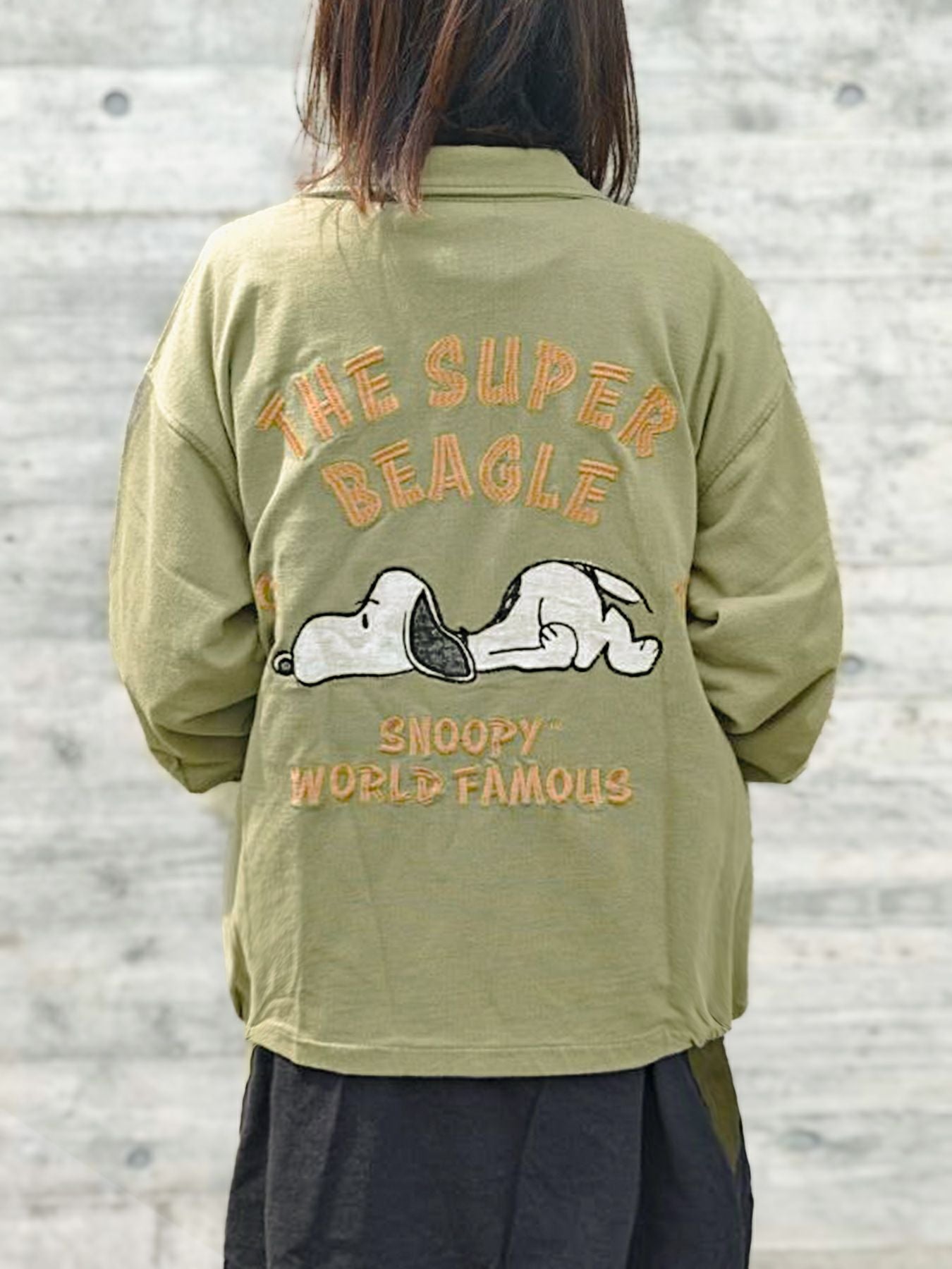 JUICY×PEANUTS】“VINTAGE SNOOPY”スウェット素材ベトジャン〔Lady's