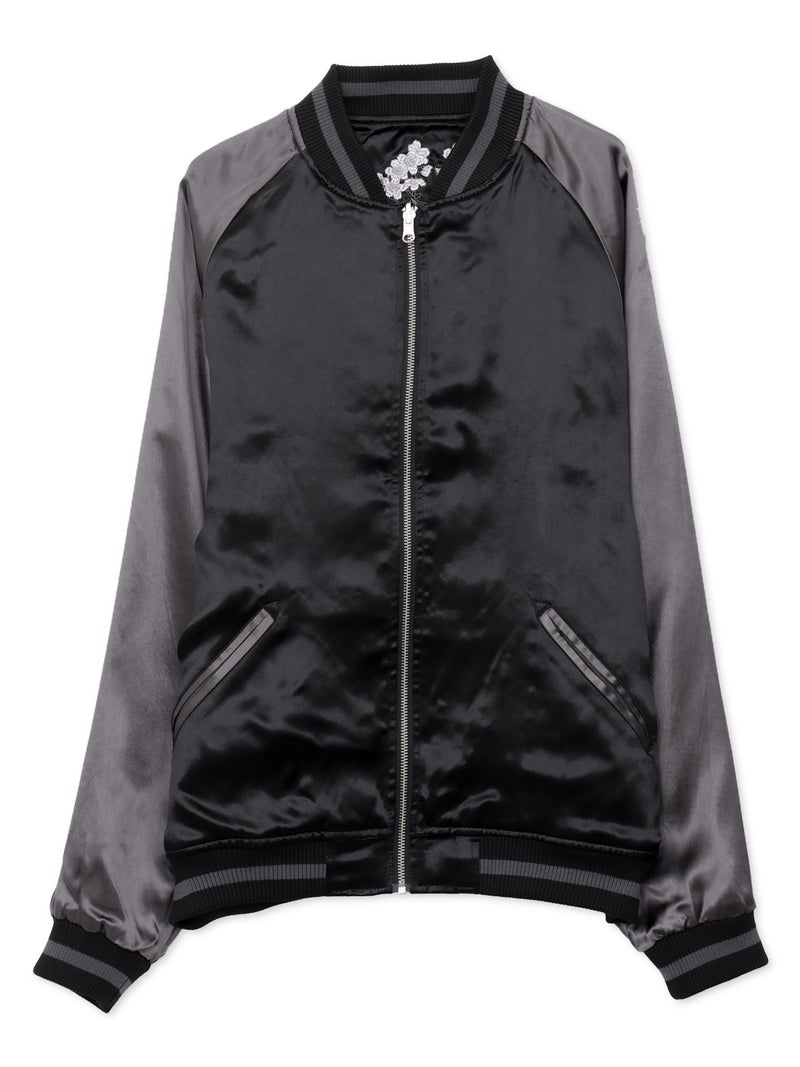 【絡繰魂】“桜招き猫”総刺繍リバーシブルスカジャン