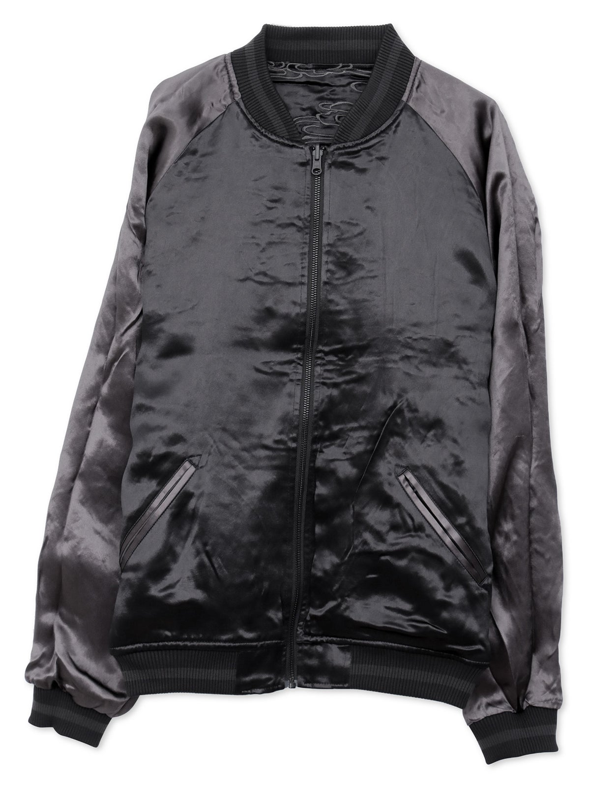 【絡繰魂・漆】“漆の梟”総刺繍リバーシブルスカジャン