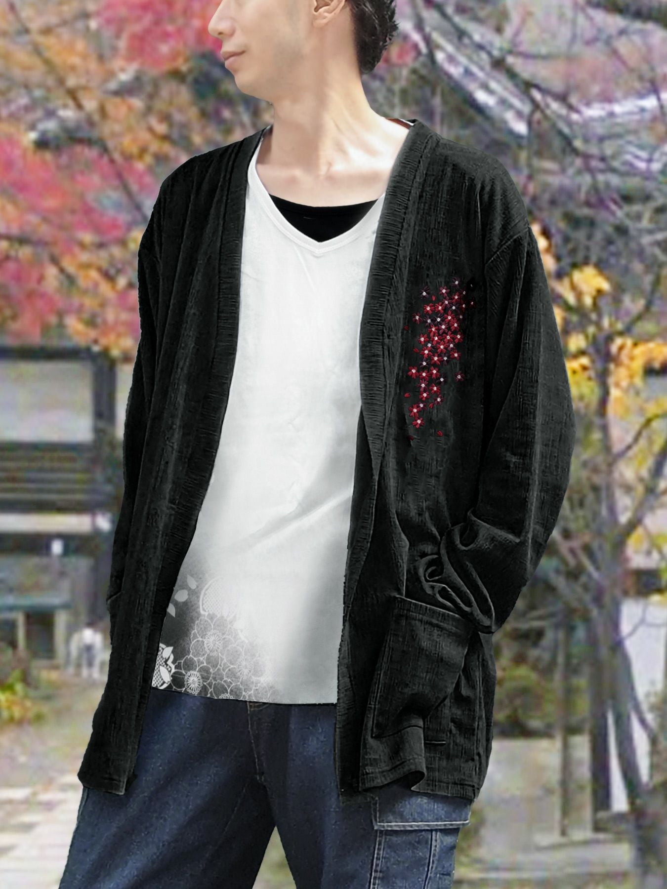 雅結】桜刺繍カーディガン×Tシャツセット | 流儀圧搾 ONLINE SHOP