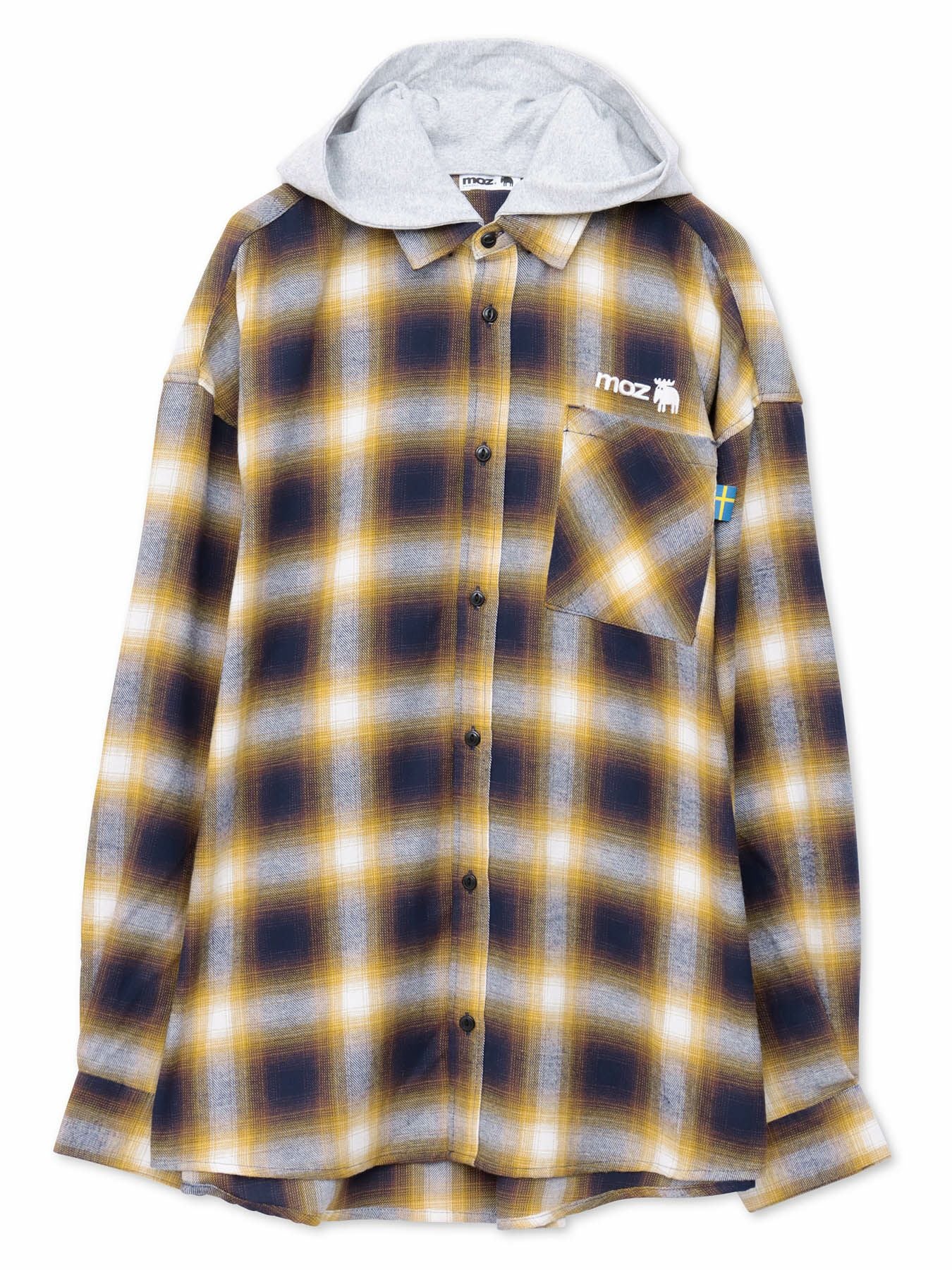 moz】フード脱着 チェックシャツ〔別注〕 | 流儀圧搾 ONLINE SHOP
