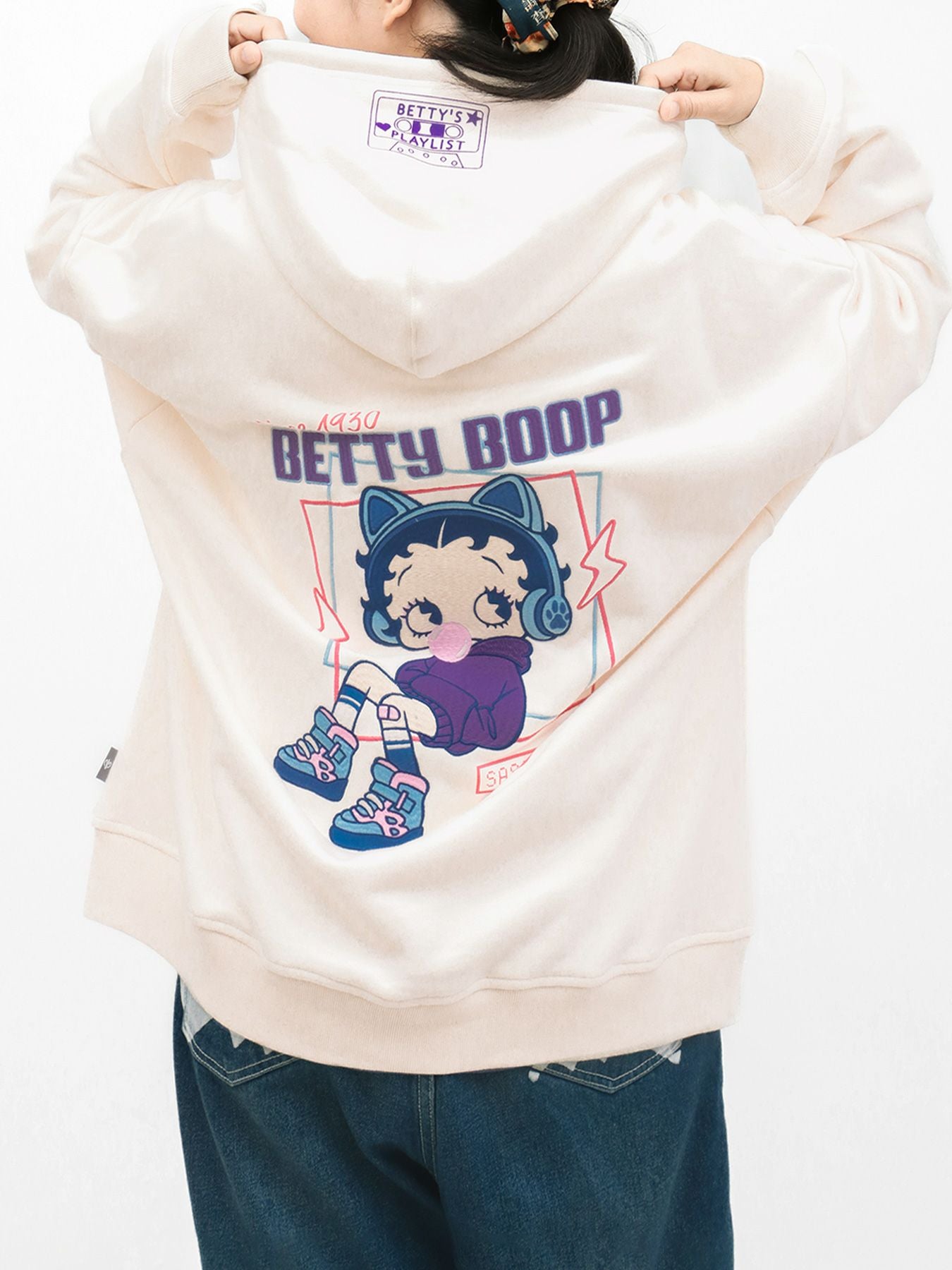 BETTY BOOP】“TOXIC BETTY”刺繍入りZIPパーカー〔別注〕 | 流儀圧搾