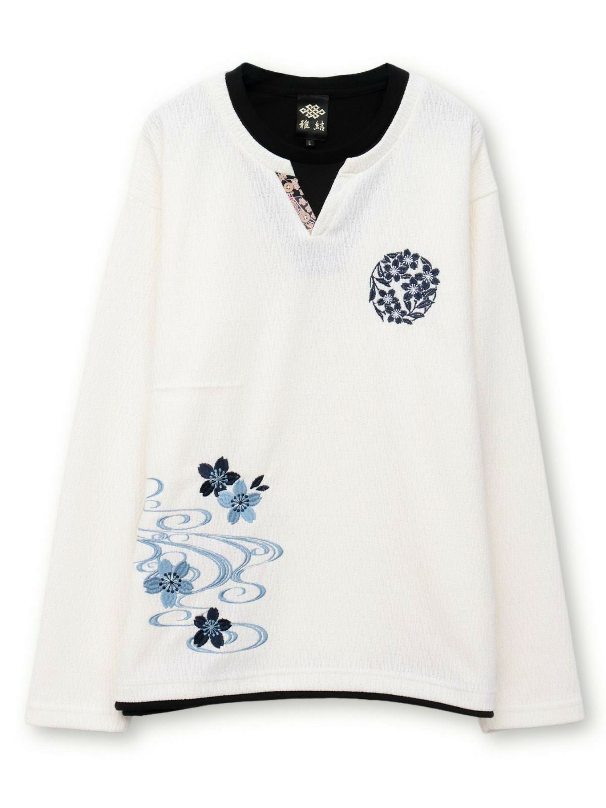 雅結】桜流水 刺繍入りモールニットロンT | 流儀圧搾 ONLINE SHOP