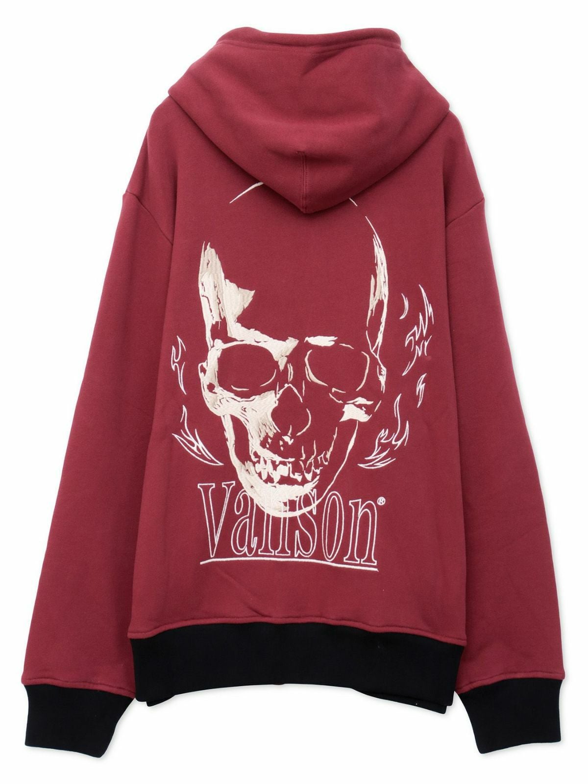 VANSON スカル刺繍 フード付きパーカー VANSON】スカル 刺繍入りフルZIPパーカー〔別注〕 | 流儀圧搾 ONLINE