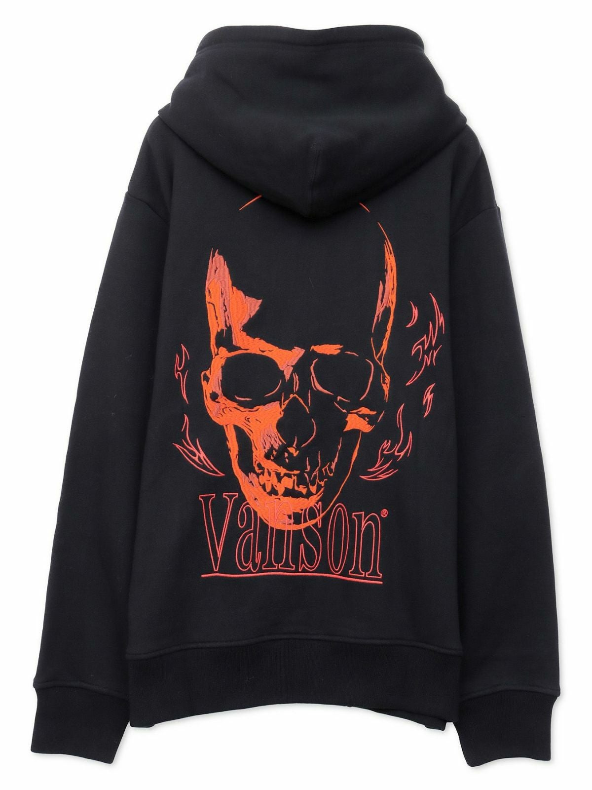 VANSON】スカル 刺繍入りフルZIPパーカー〔別注：web限定カラー