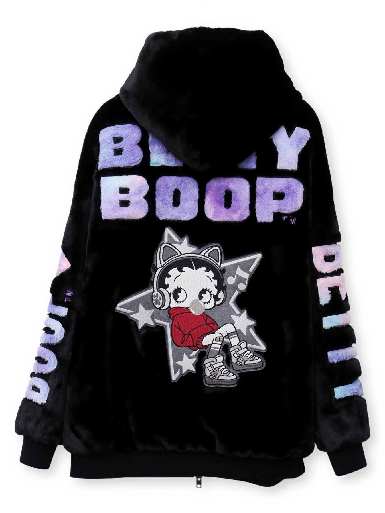 BETTY BOOP】“TOXIC BETTY”刺繍入りファーパーカー〔別注〕 | 流儀圧搾