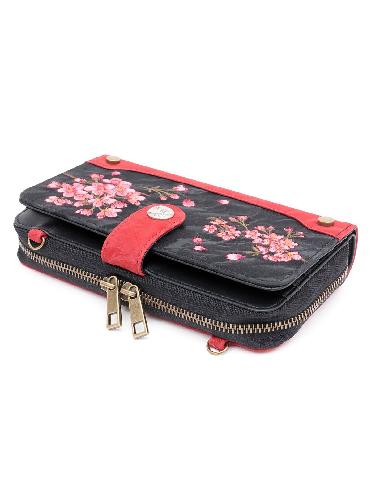 【雅結】桜刺繍ショルダーウォレット