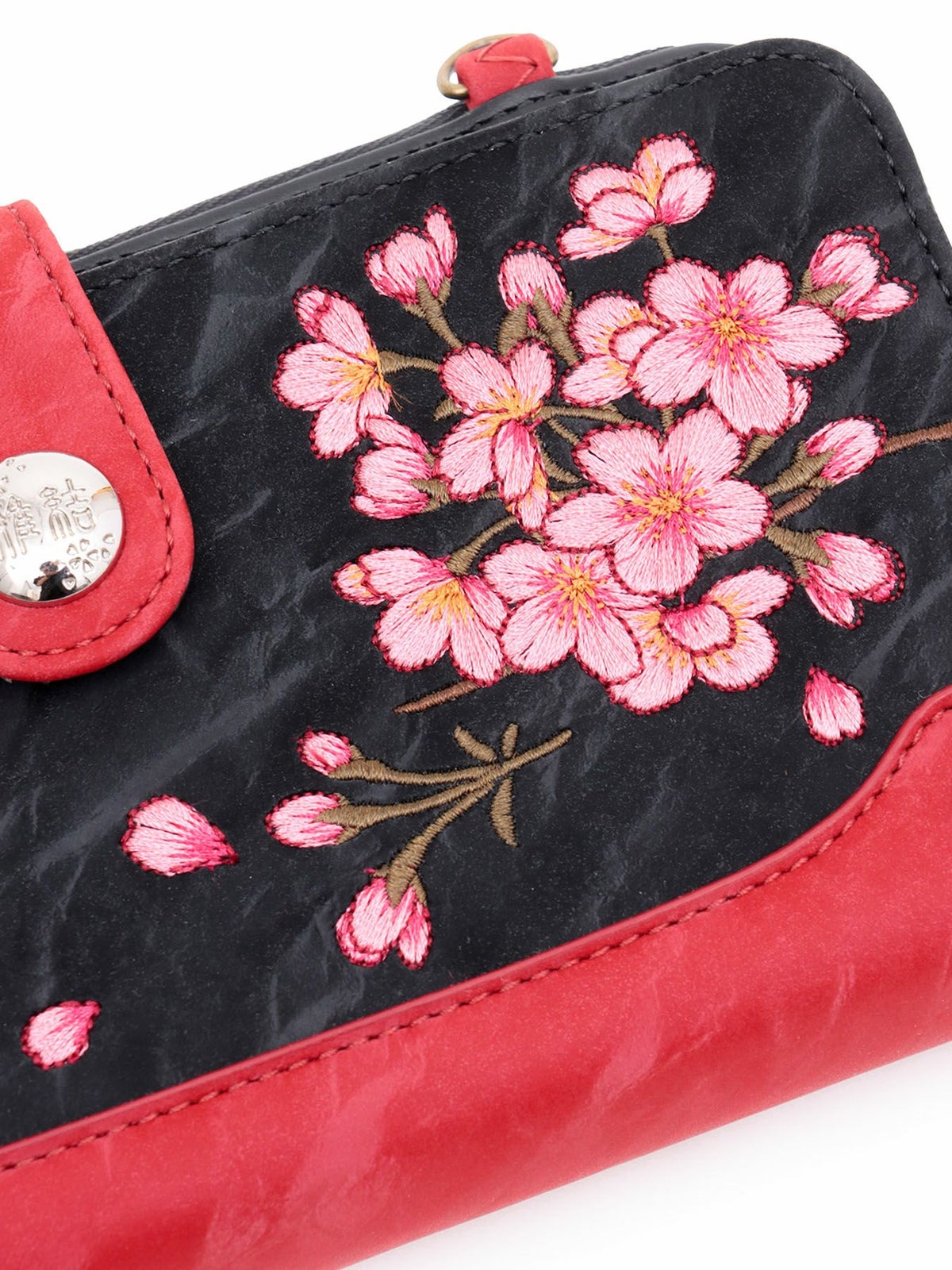 【雅結】桜刺繍ショルダーウォレット