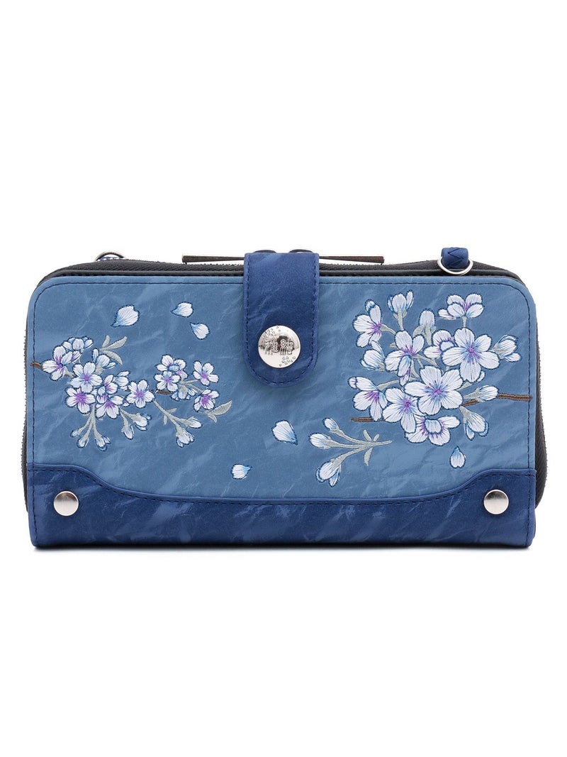 【雅結】桜刺繍ショルダーウォレット