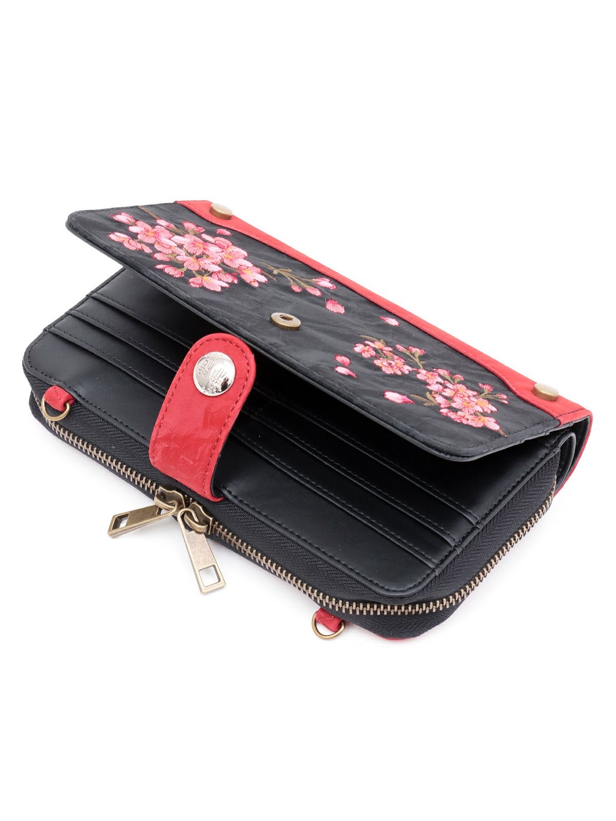 【雅結】桜刺繍ショルダーウォレット