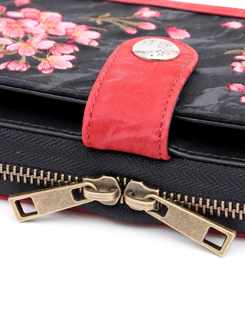 【雅結】桜刺繍ショルダーウォレット