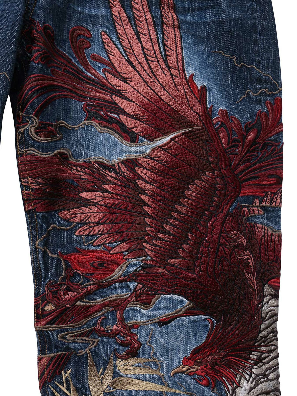  ＜春の予約会＞【絡繰魂・頂】“四神”総刺繍デニムパンツ〔別注〕