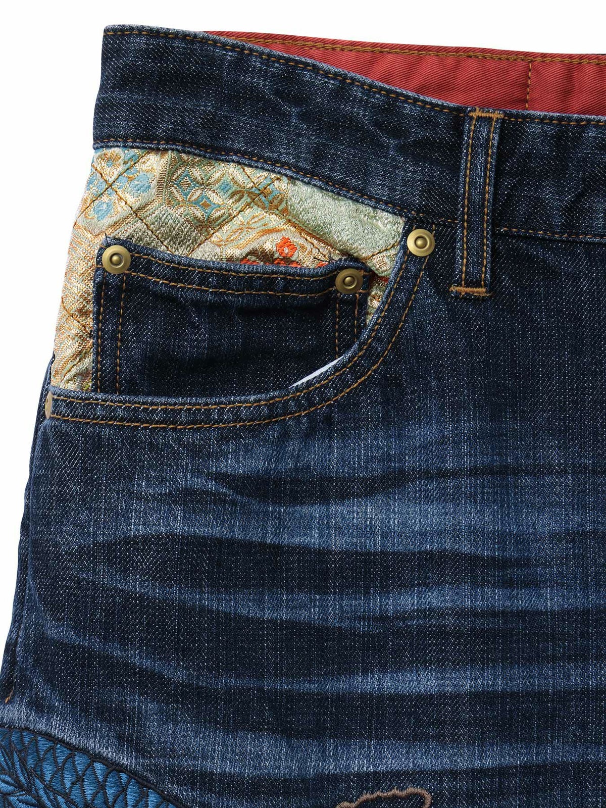  ＜春の予約会＞【絡繰魂・頂】“四神”総刺繍デニムパンツ〔別注〕