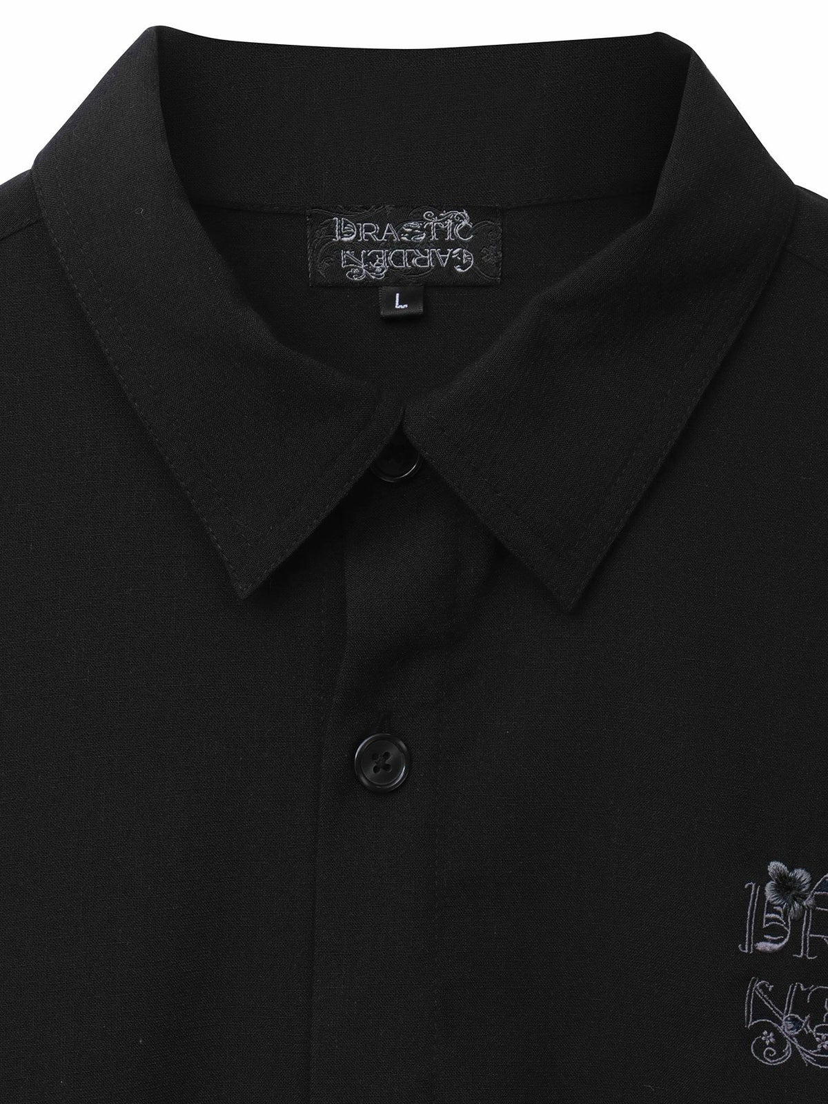 ＜春の予約会＞【DRASTIC GARDEN】“煙ノ桜”刺繡入り変形シャツ