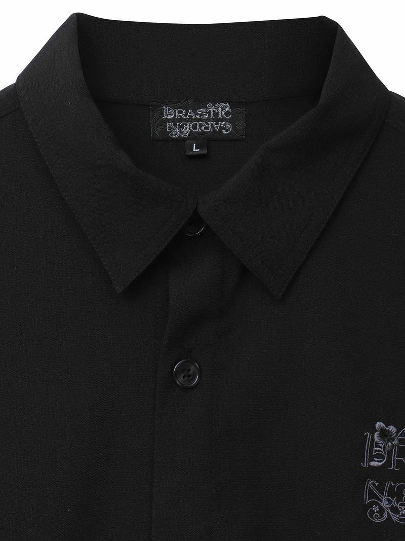 ＜春の予約会＞【DRASTIC GARDEN】“煙ノ桜”刺繡入り変形シャツ