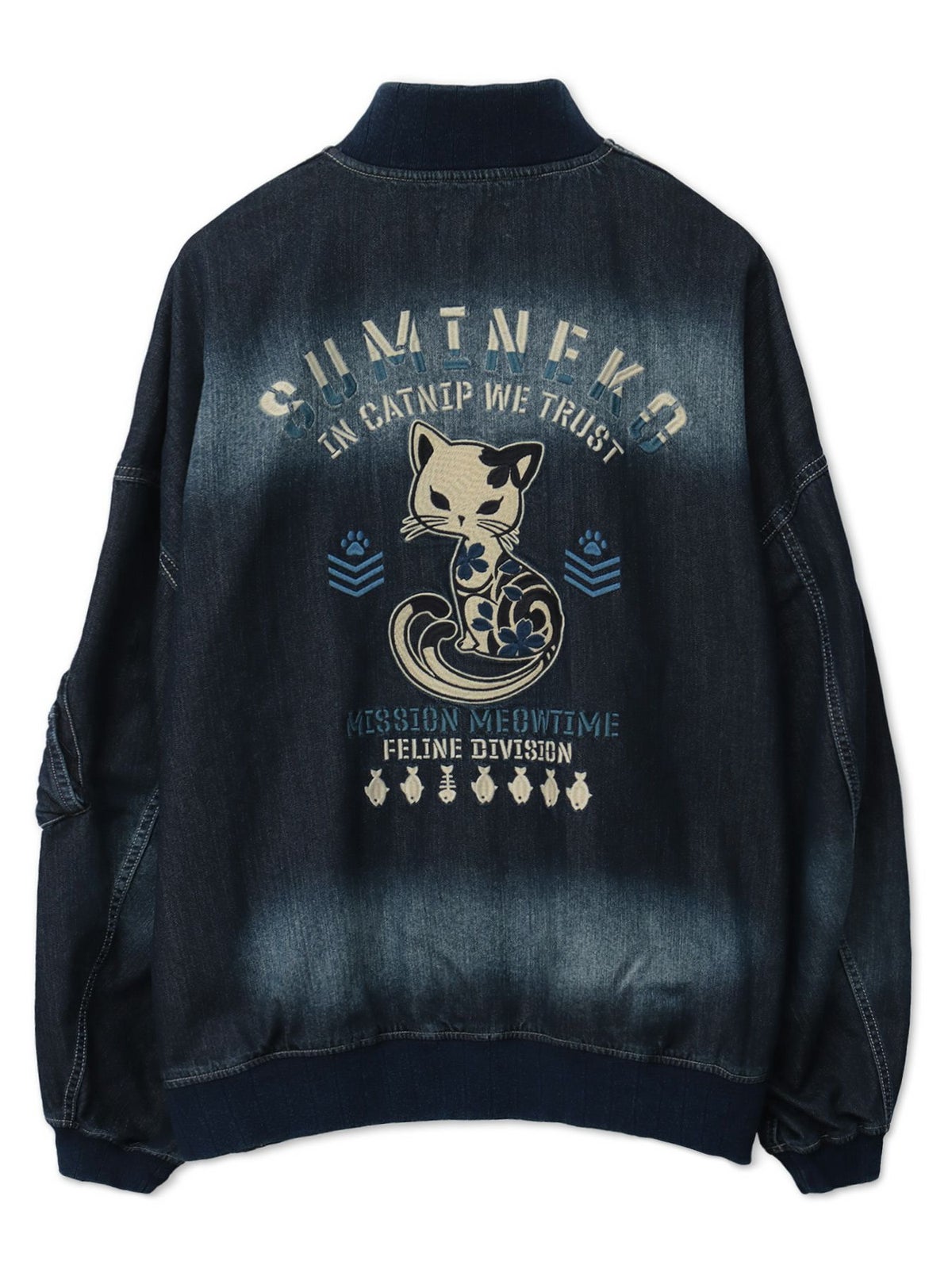 ＜春の予約会＞【SUMINEKO】“スミネコ”刺繍入りBIGシルエットMA-1