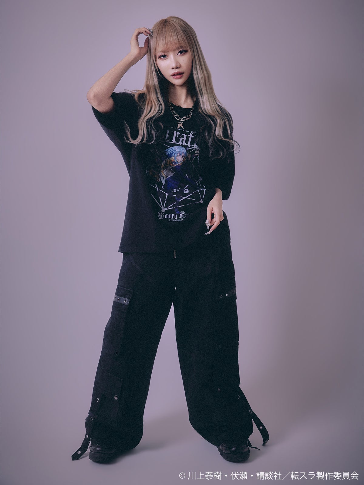  【P.N UNDERGROUND×転生したらスライムだった件】“リムル”ダメージTシャツ