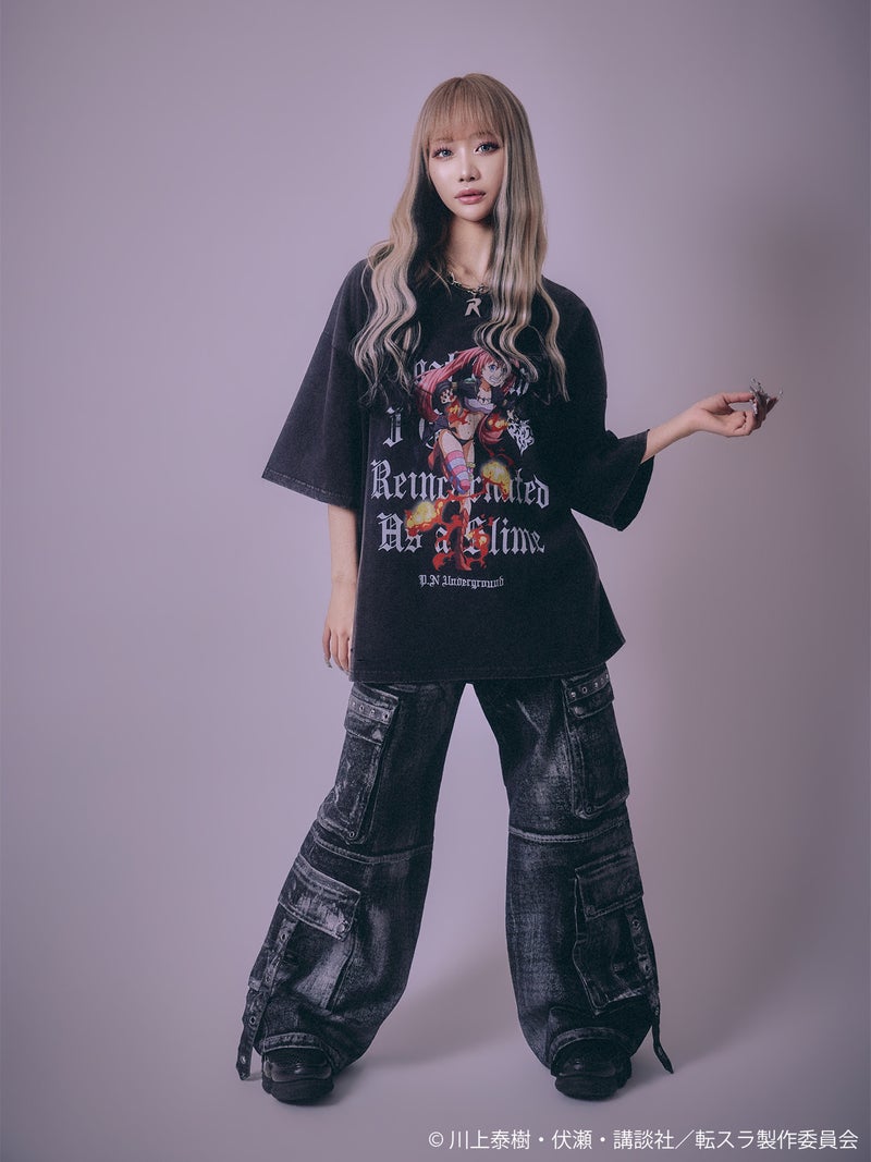 【P.N UNDERGROUND×転生したらスライムだった件】“ミリム”ダメージTシャツ