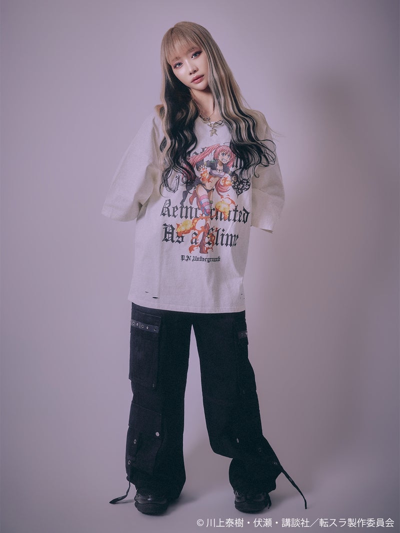 【P.N UNDERGROUND×転生したらスライムだった件】“ミリム”ダメージTシャツ