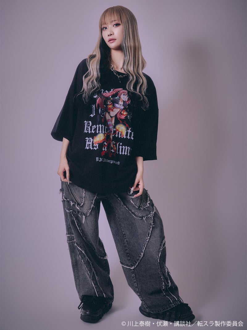【P.N UNDERGROUND×転生したらスライムだった件】“ミリム”ダメージTシャツ
