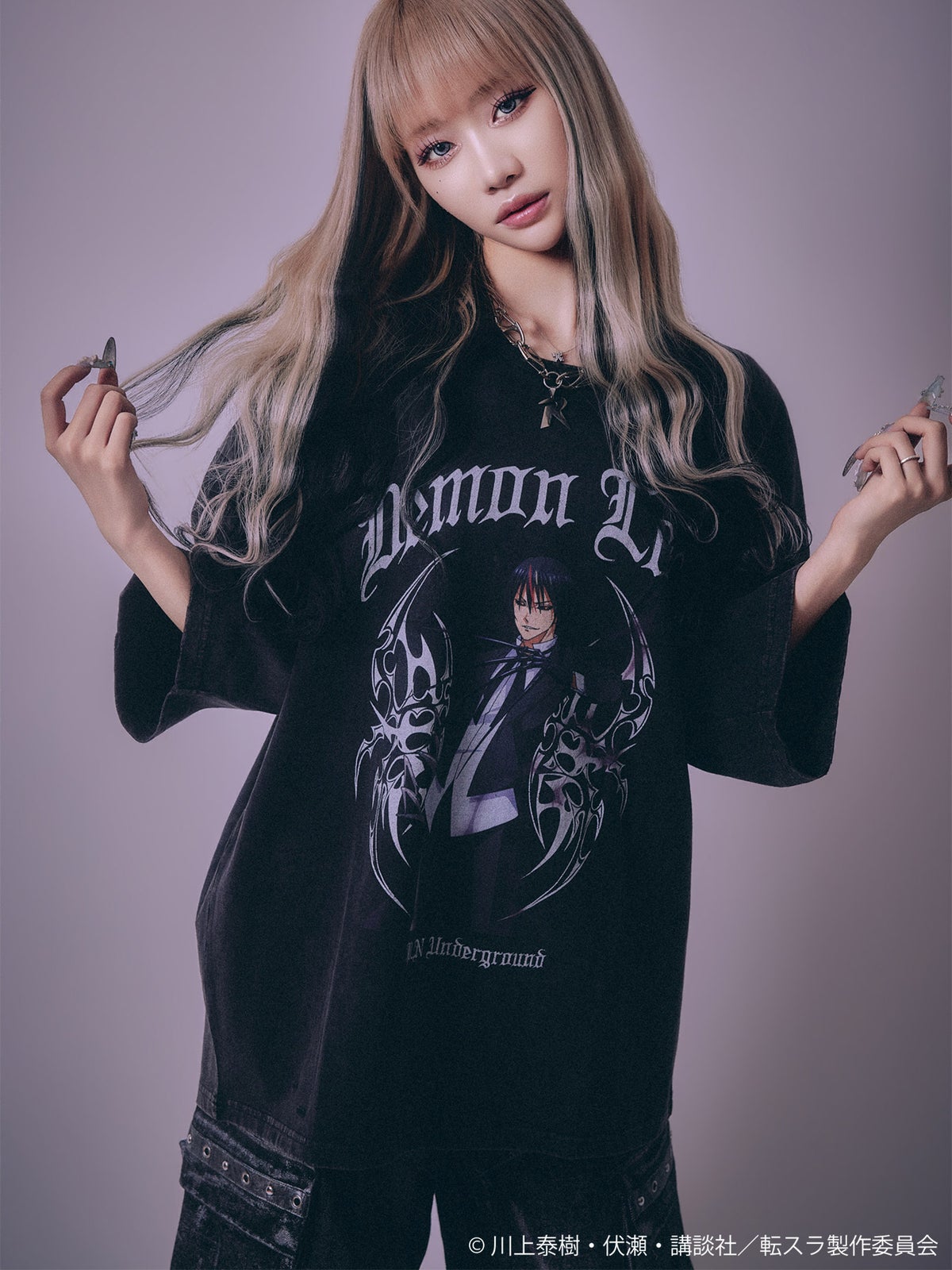 【P.N UNDERGROUND×転生したらスライムだった件】“ディアブロ”ダメージTシャツ