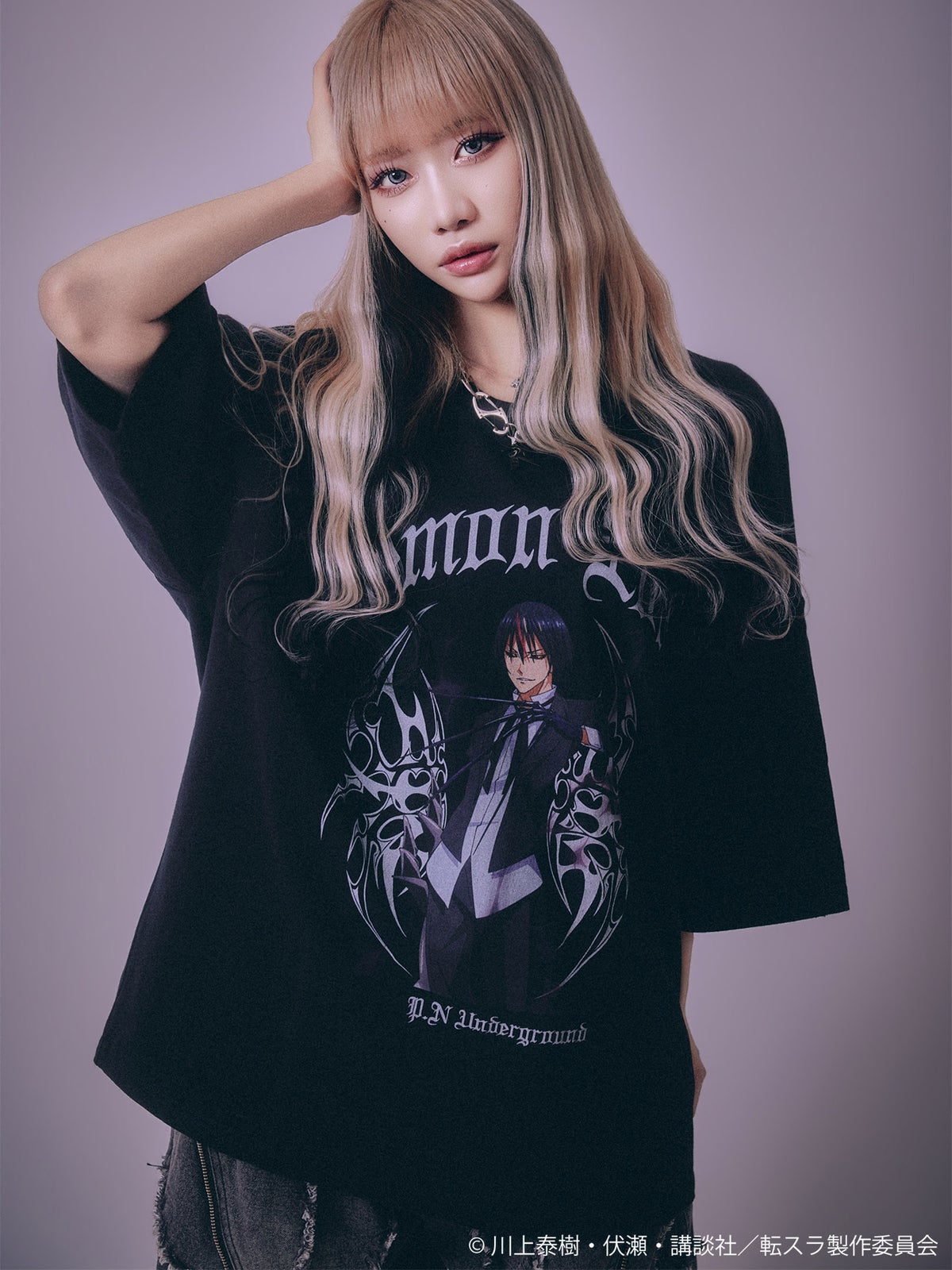 【P.N UNDERGROUND×転生したらスライムだった件】“ディアブロ”ダメージTシャツ