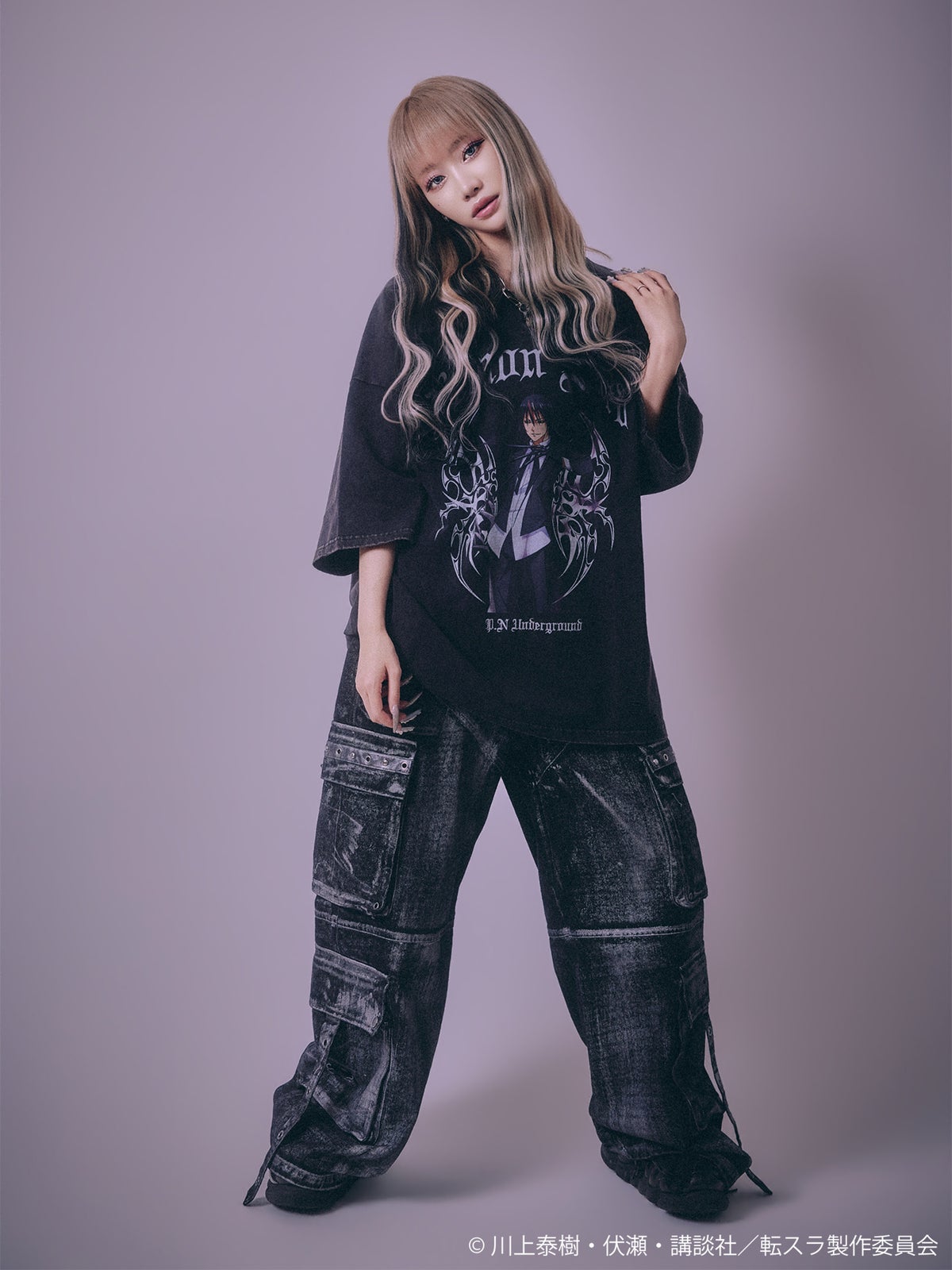 【P.N UNDERGROUND×転生したらスライムだった件】“ディアブロ”ダメージTシャツ