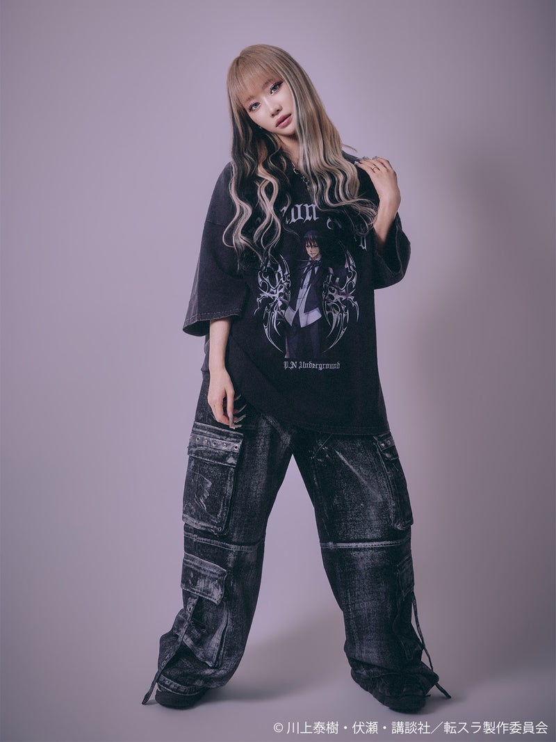 【P.N UNDERGROUND×転生したらスライムだった件】“ディアブロ”ダメージTシャツ