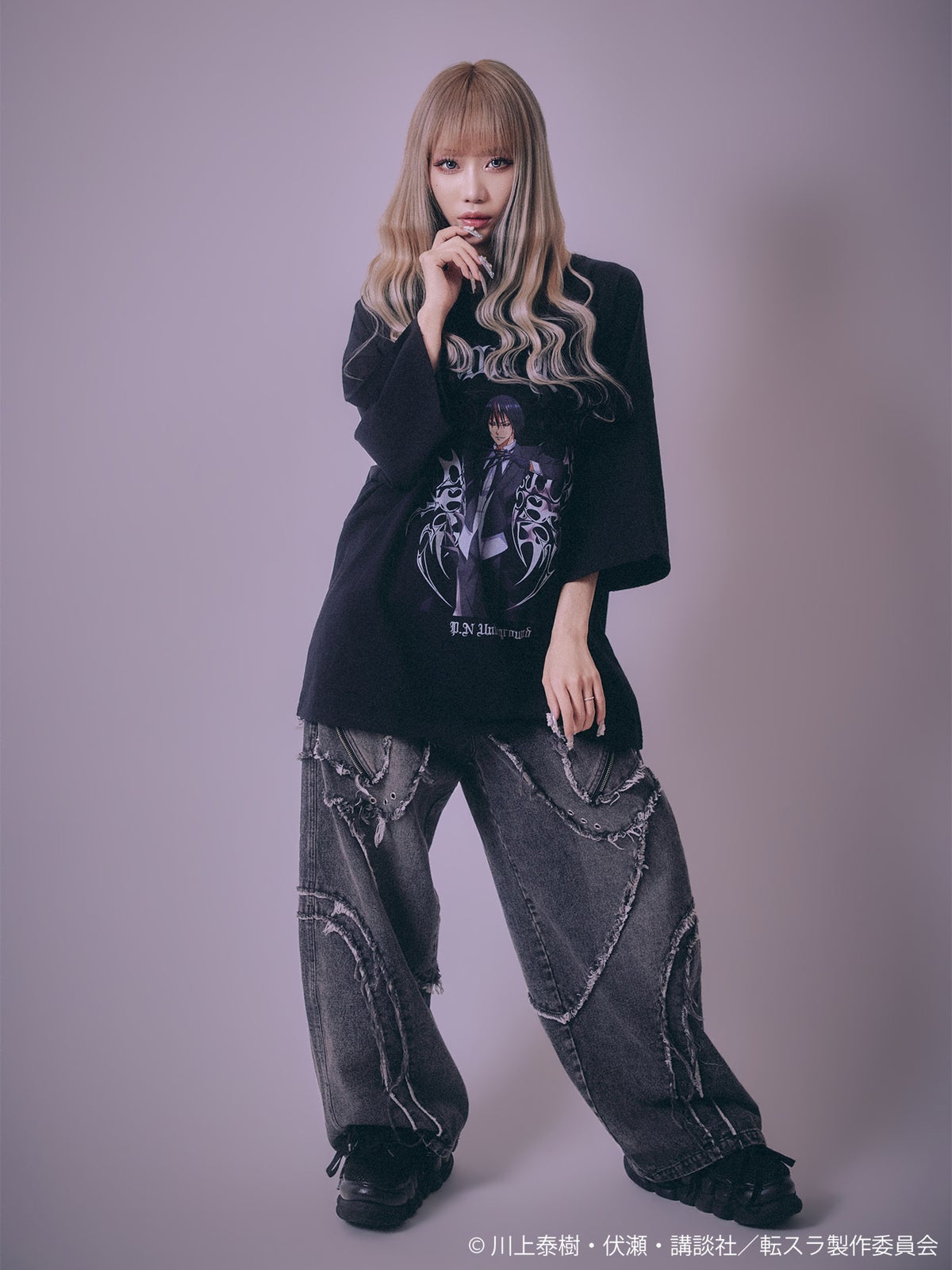 【P.N UNDERGROUND×転生したらスライムだった件】“ディアブロ”ダメージTシャツ