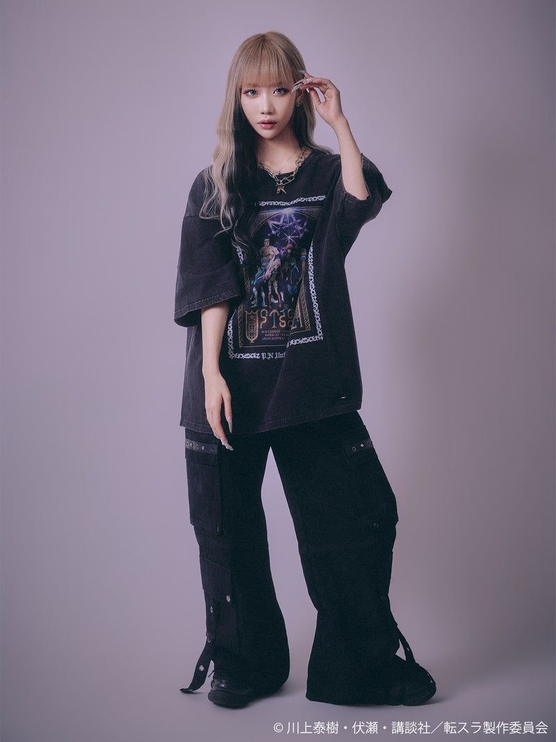 【P.N UNDERGROUND×転生したらスライムだった件】“オクタグラム”ダメージTシャツ