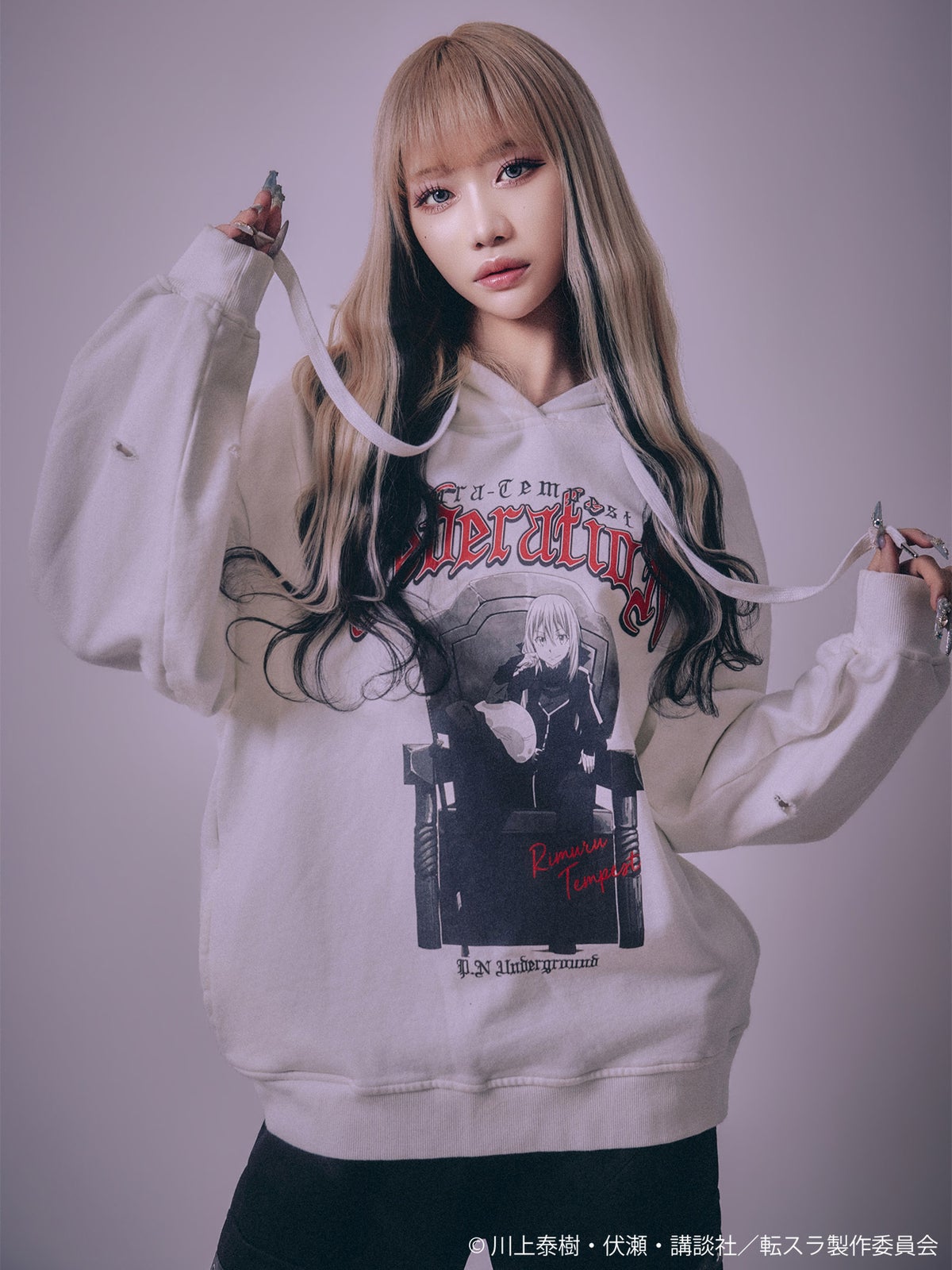 【P.N UNDERGROUND×転生したらスライムだった件】“リムル”ダメージパーカー