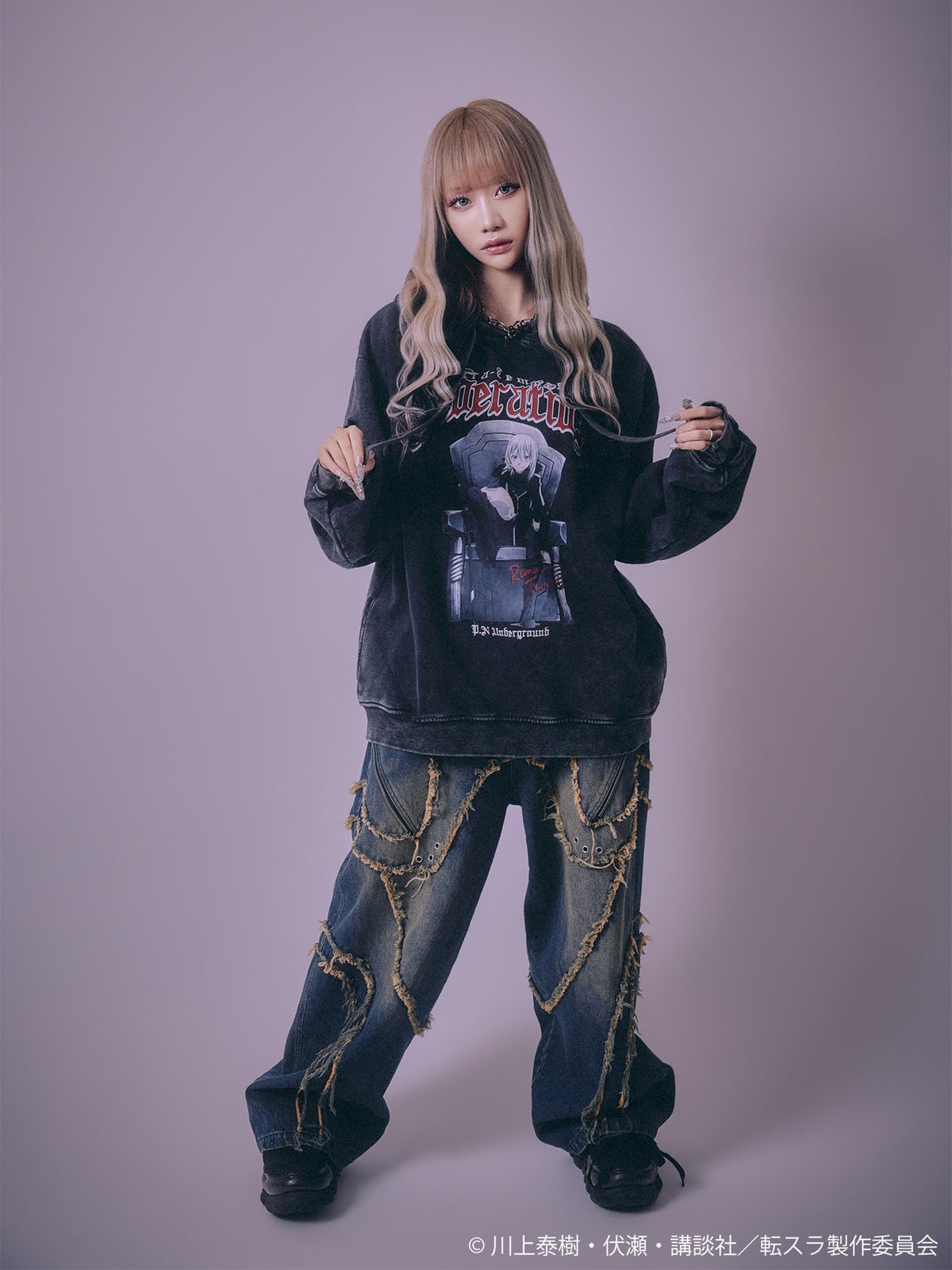 【P.N UNDERGROUND×転生したらスライムだった件】“リムル”ダメージパーカー