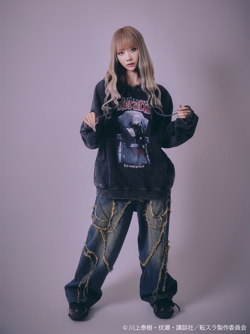 【P.N UNDERGROUND×転生したらスライムだった件】“リムル”ダメージパーカー