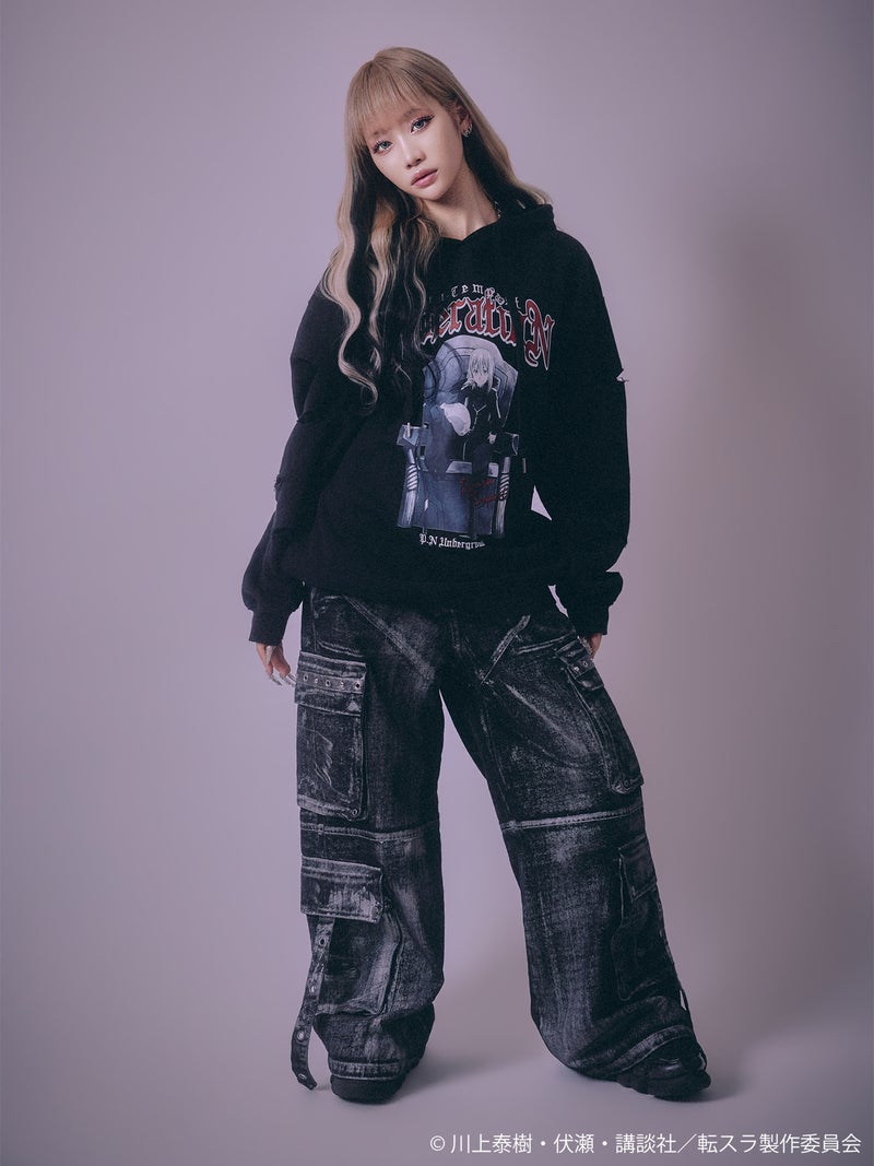 【P.N UNDERGROUND×転生したらスライムだった件】“リムル”ダメージパーカー