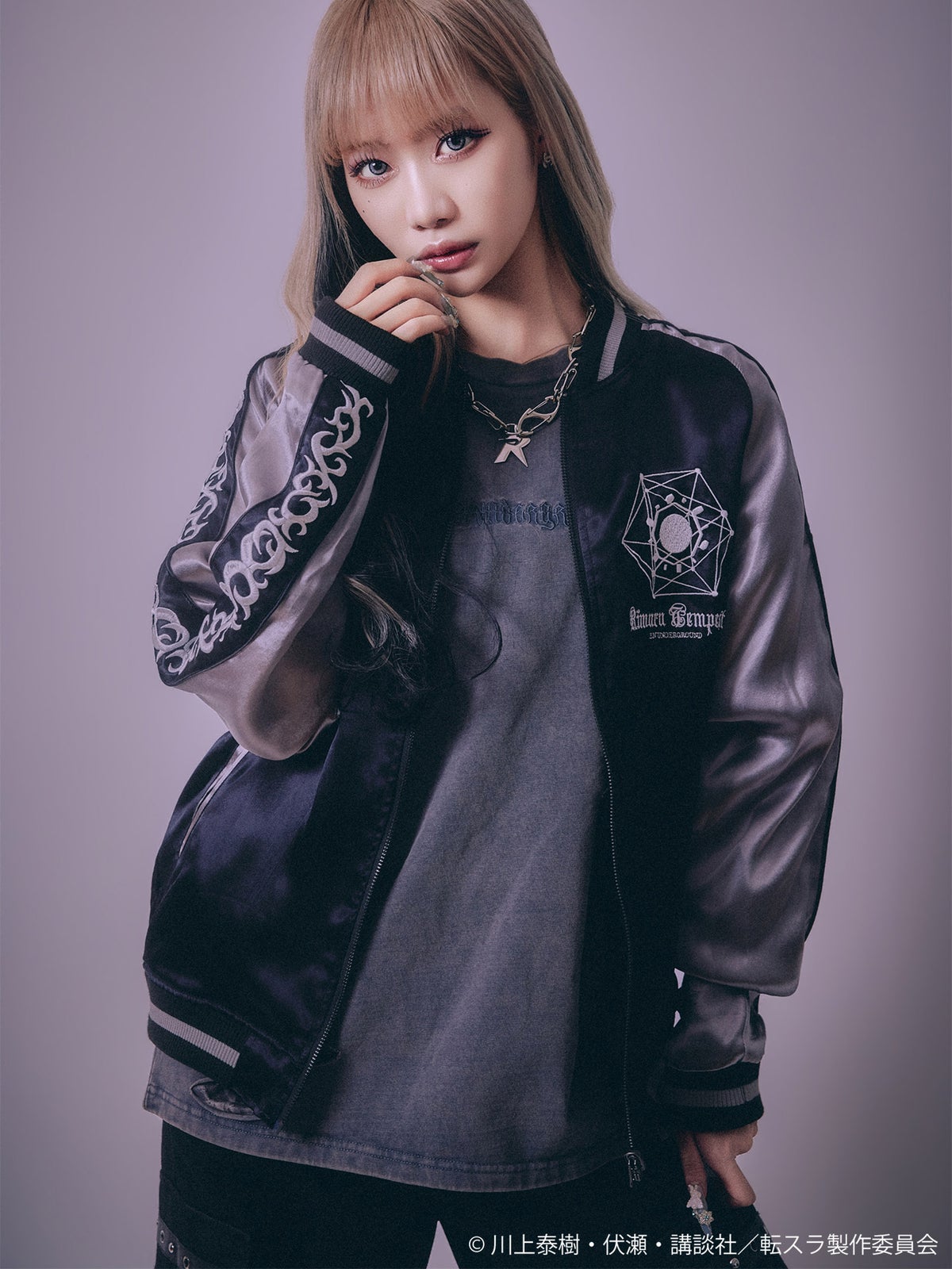 【P.N UNDERGROUND×転生したらスライムだった件】“リムル”総刺繍リバーシブルスカジャン