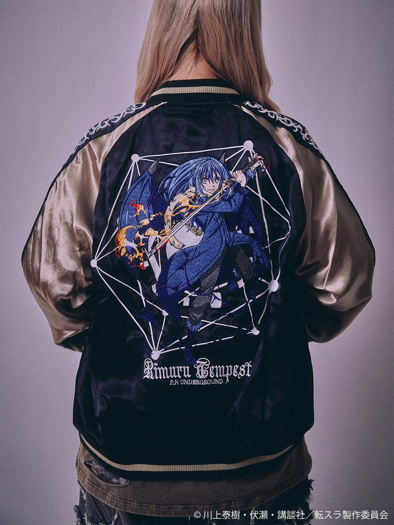 【P.N UNDERGROUND×転生したらスライムだった件】“リムル”総刺繍リバーシブルスカジャン