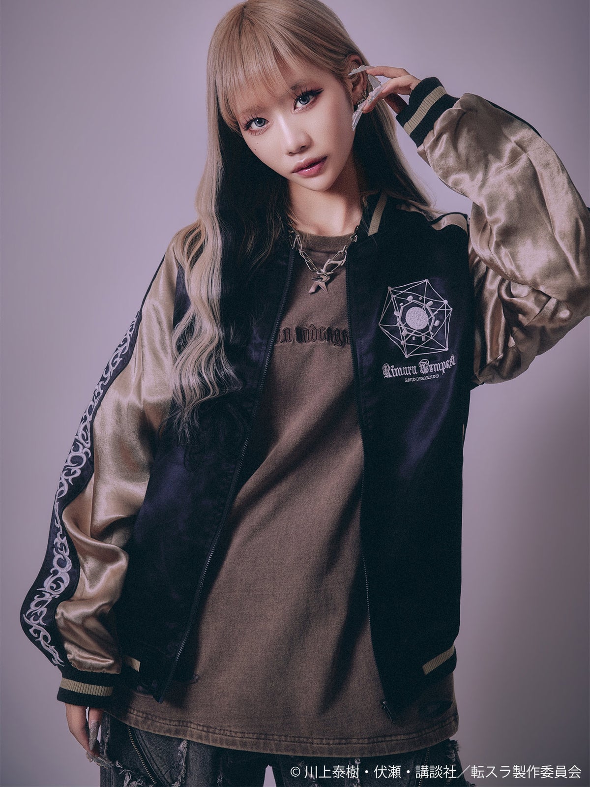 【P.N UNDERGROUND×転生したらスライムだった件】“リムル”総刺繍リバーシブルスカジャン