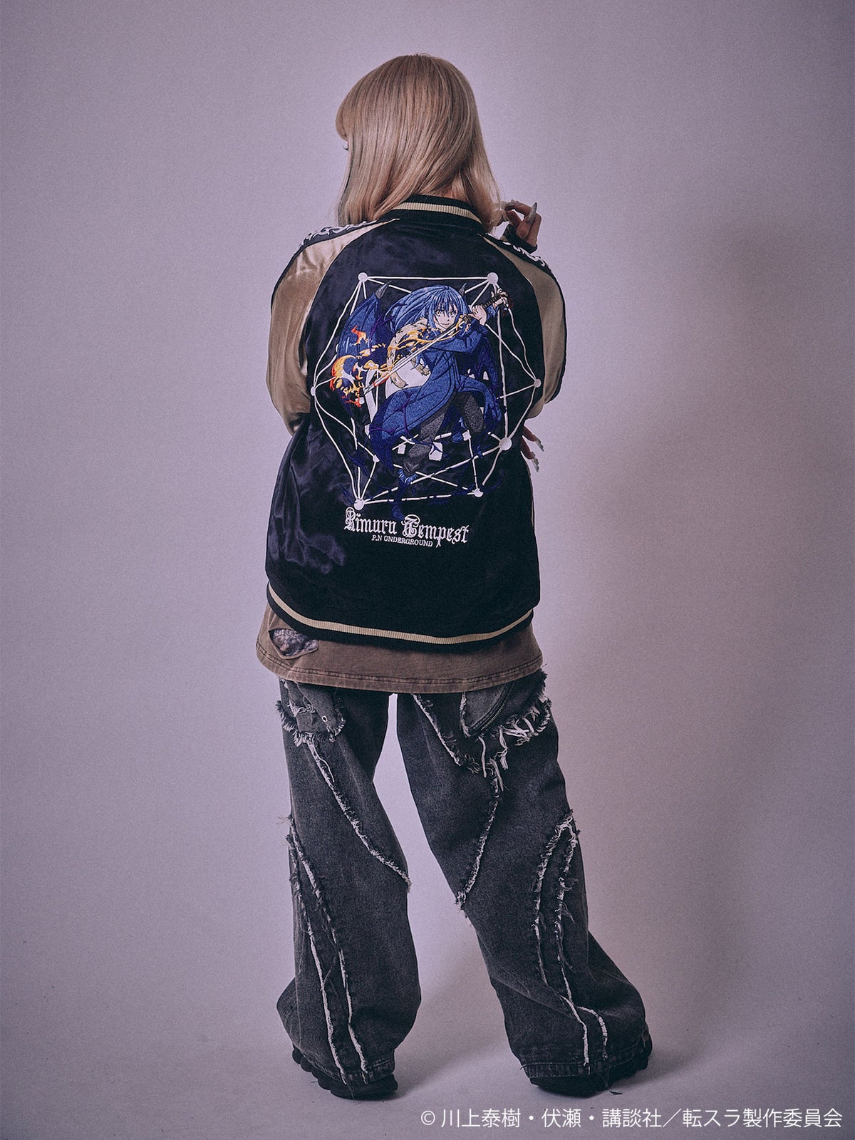 【P.N UNDERGROUND×転生したらスライムだった件】“リムル”総刺繍リバーシブルスカジャン