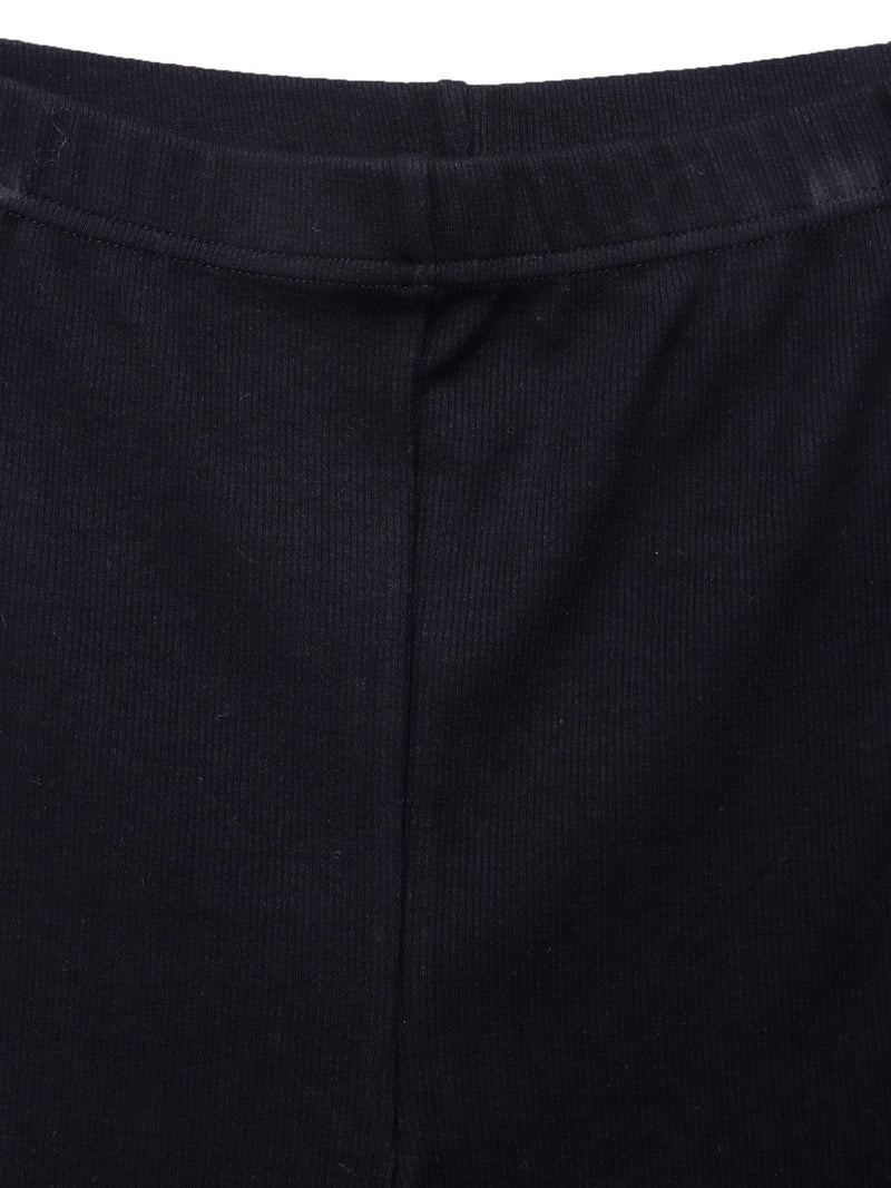 【雅結】桜刺リブフレアパンツ