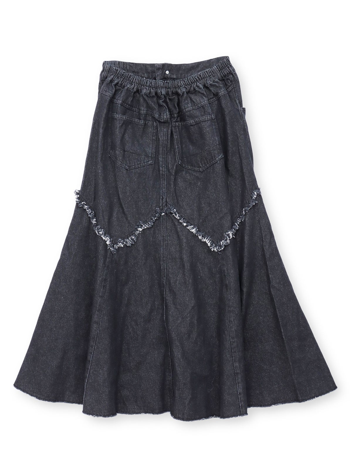 【雅結】百合刺繍デニムマーメイドスカート