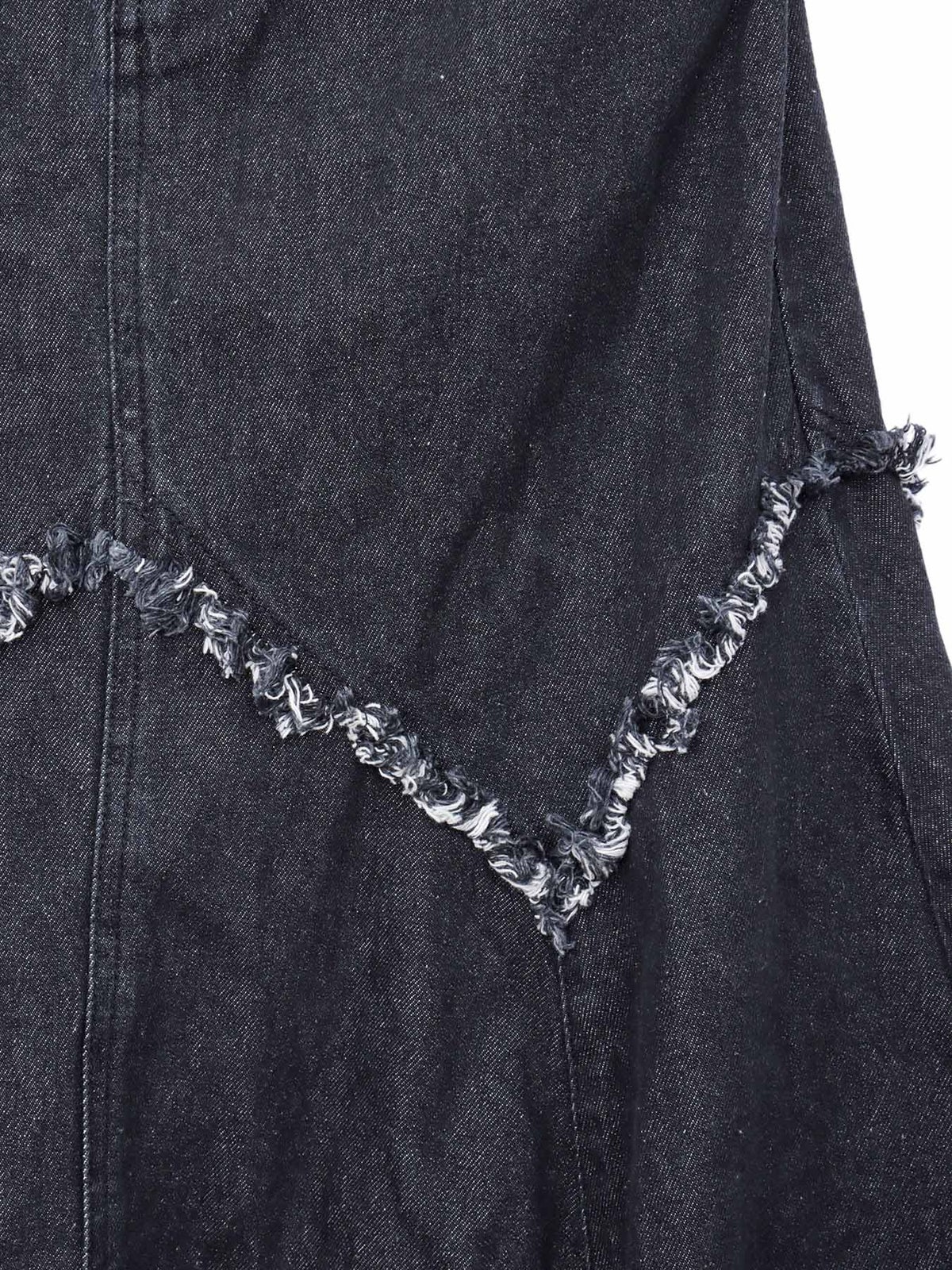 【雅結】百合刺繍デニムマーメイドスカート