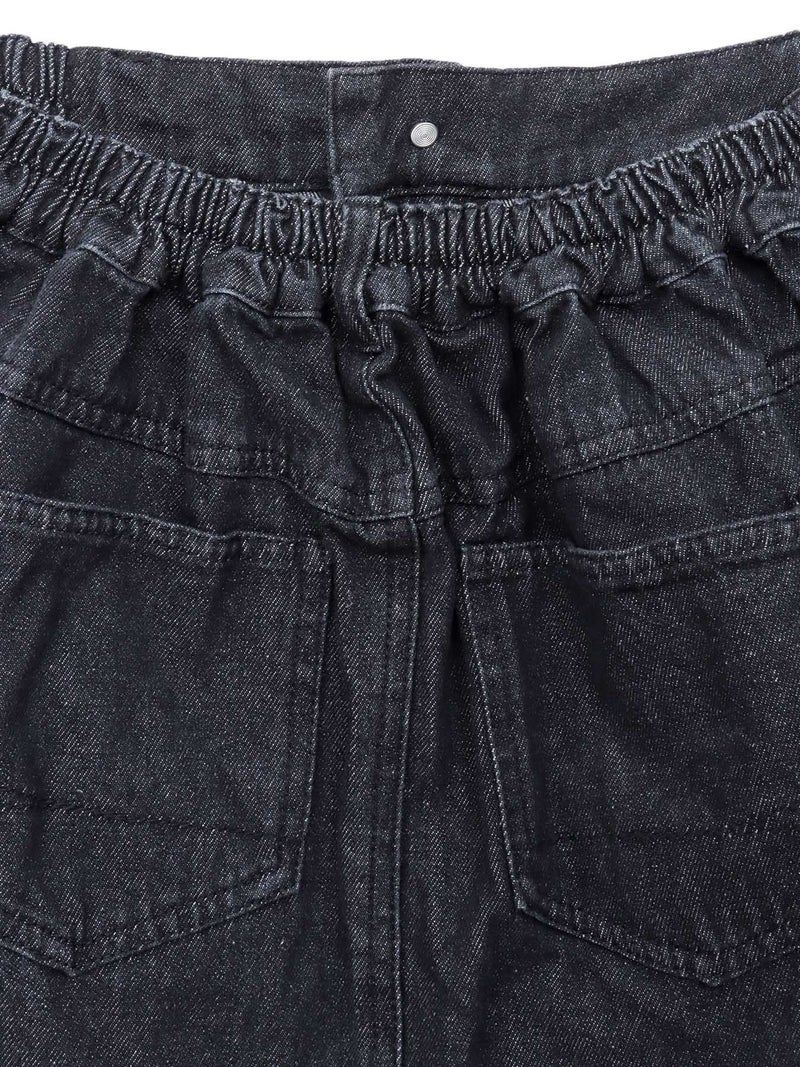 【雅結】百合刺繍デニムマーメイドスカート