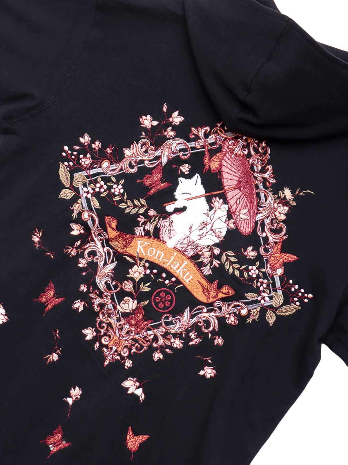 【今昔 -KON-JAKU-】“ビサンチンの花”ナナメZIPロングパーカー