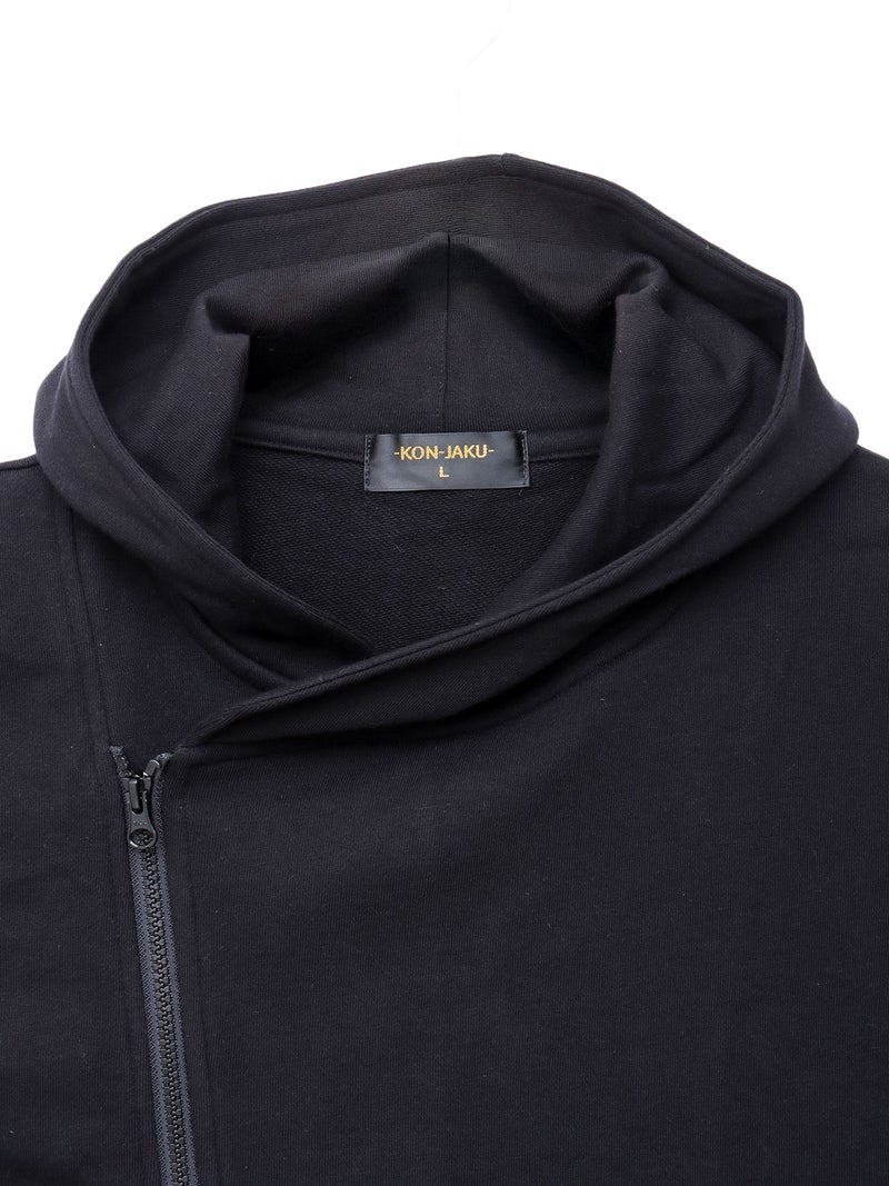 【今昔 -KON-JAKU-】“ビサンチンの花”ナナメZIPロングパーカー