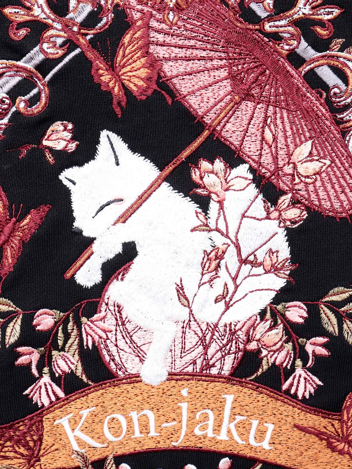 【今昔 -KON-JAKU-】“ビサンチンの花”ナナメZIPロングパーカー