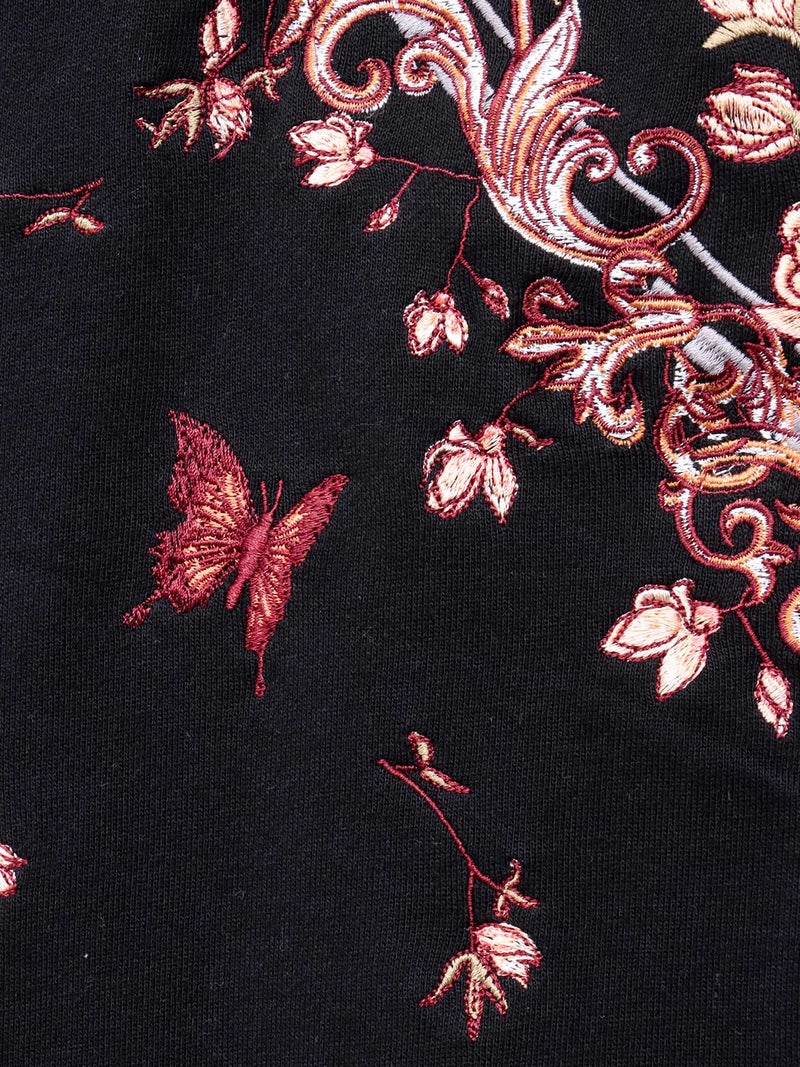 【今昔 -KON-JAKU-】“ビサンチンの花”ナナメZIPロングパーカー